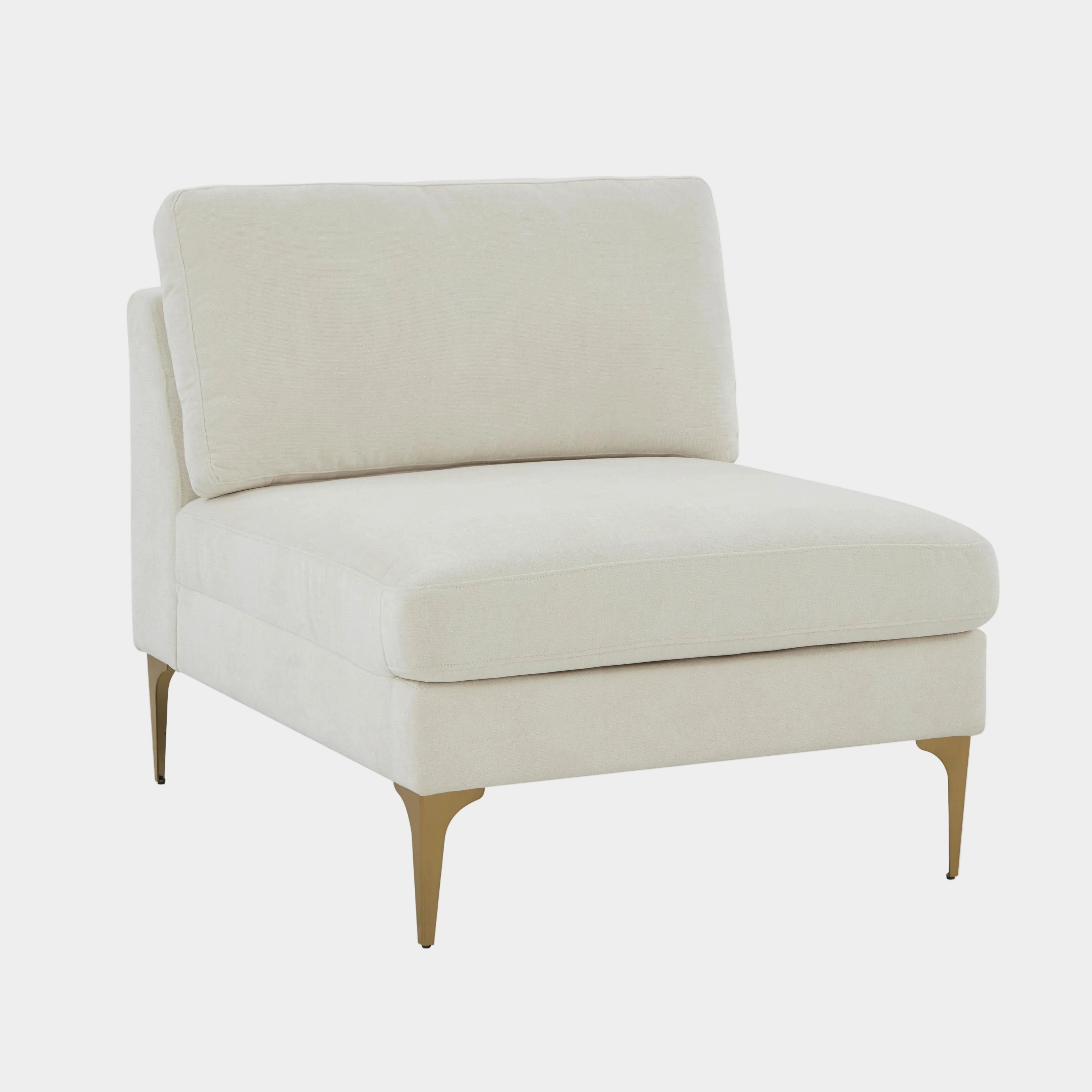 Serena Performance Velvet Modular Armless Chair