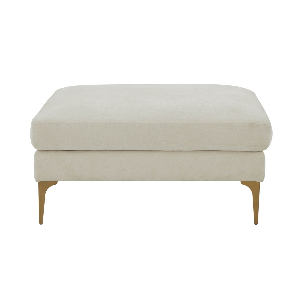 Pouf Serena avec pieds en laiton