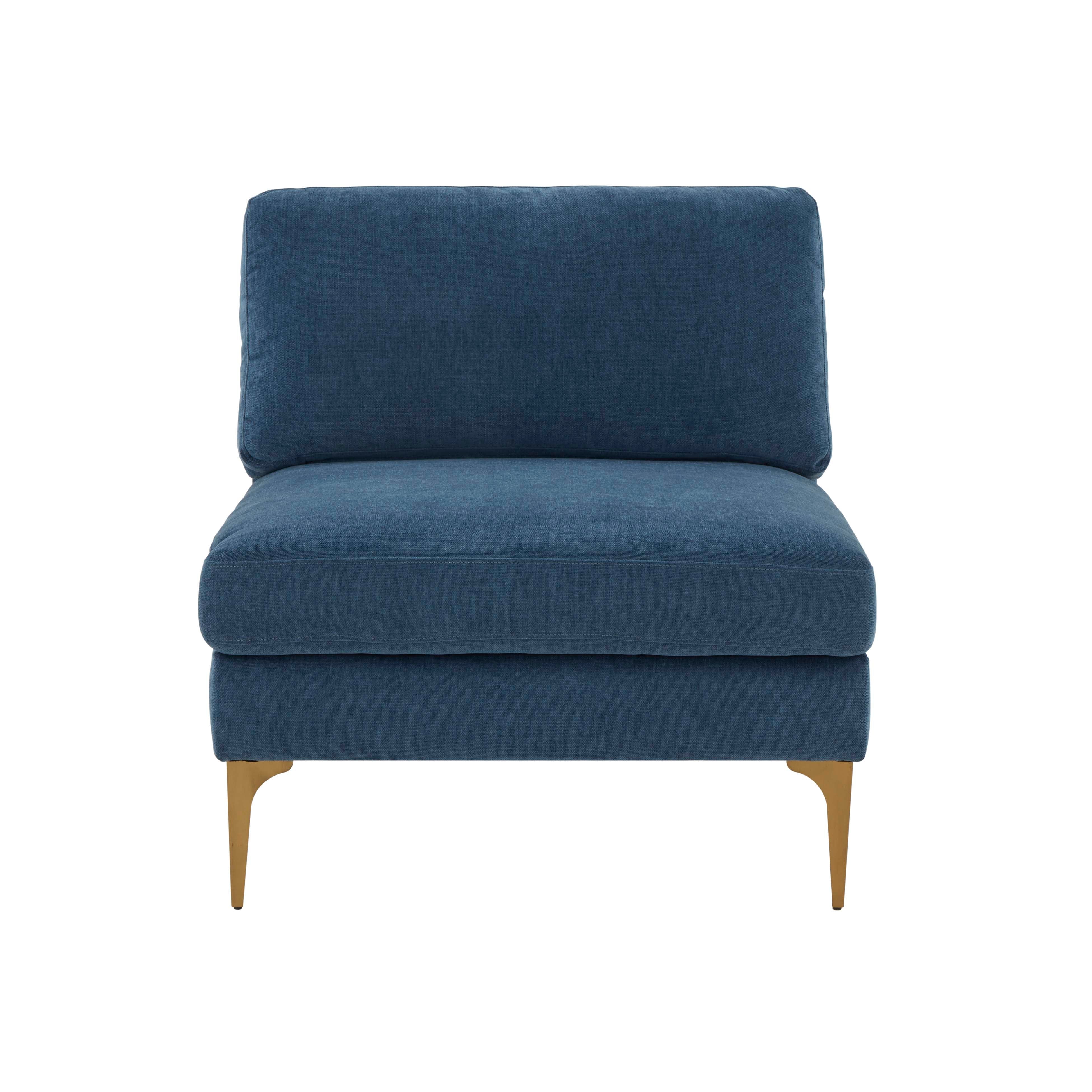 Serena Performance Velvet Modular Armless Chair
