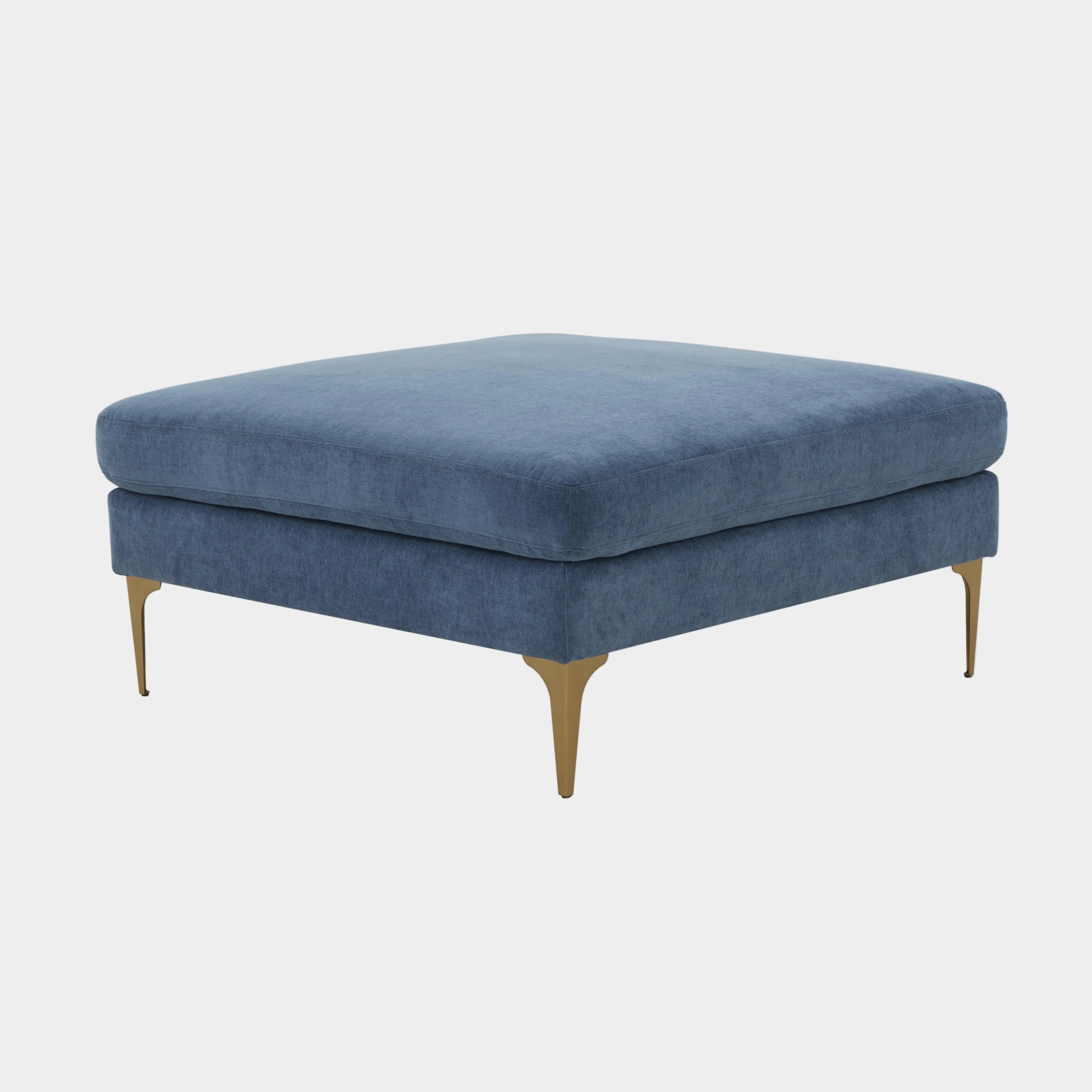Serena Performance Velvet Ottoman