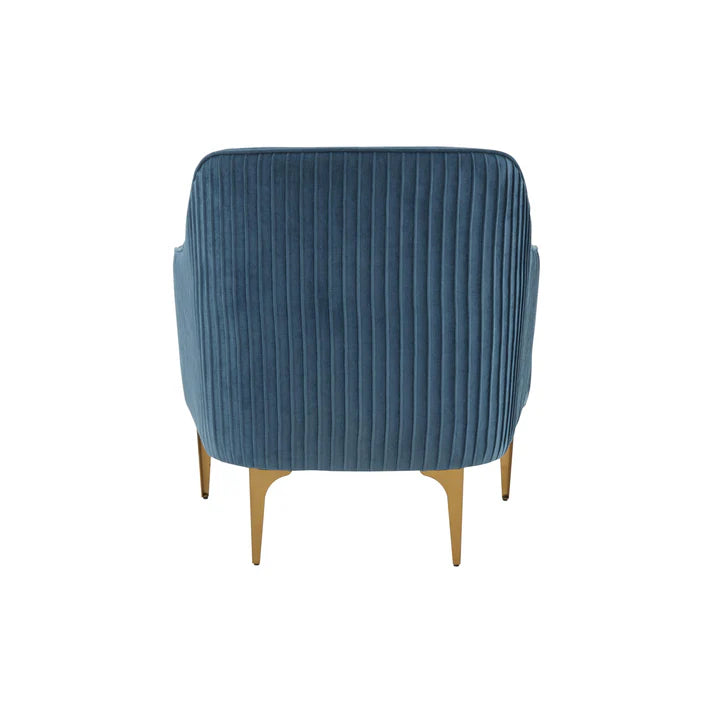 Chaise d'appoint Serena en velours crème avec pieds noirs