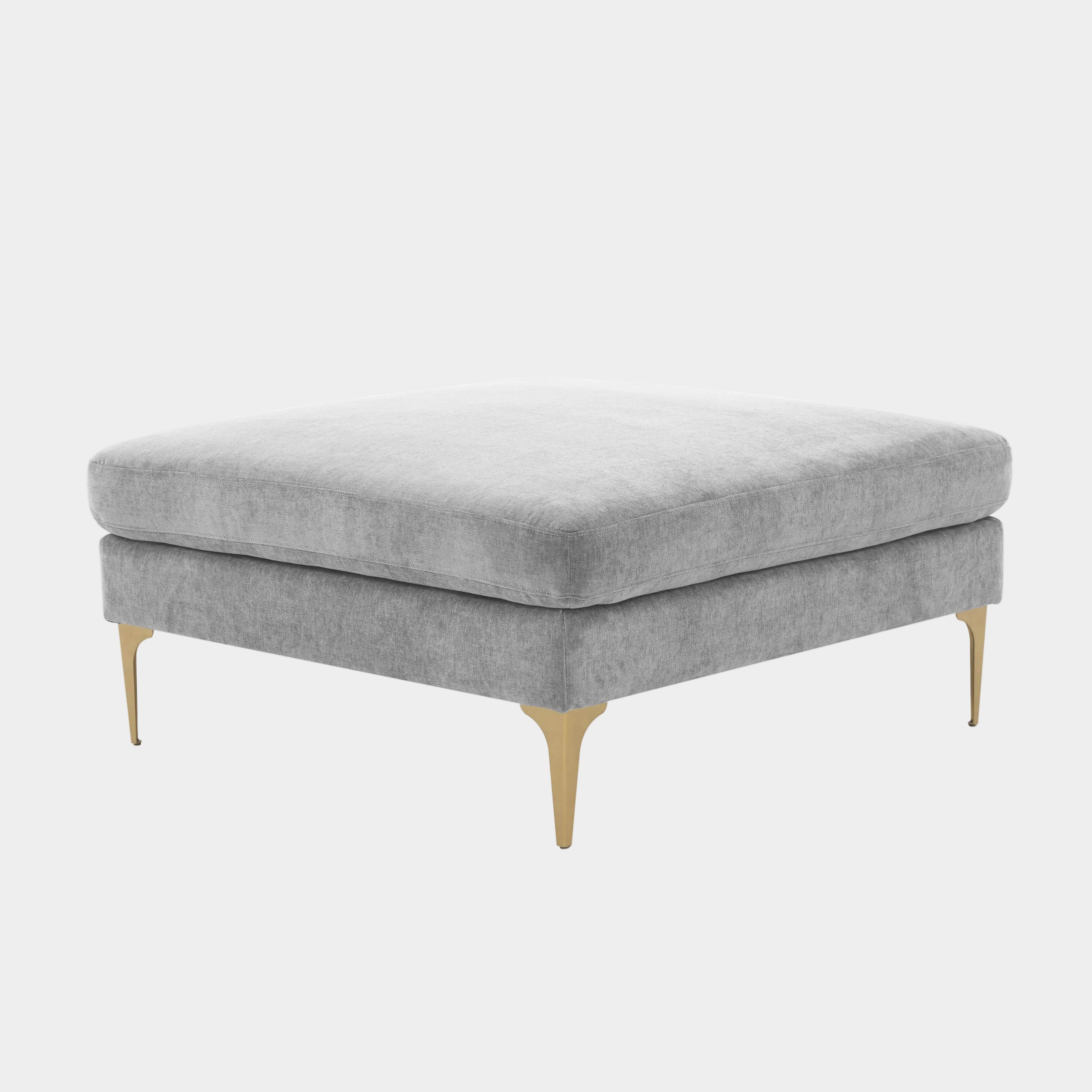 Serena Performance Velvet Ottoman