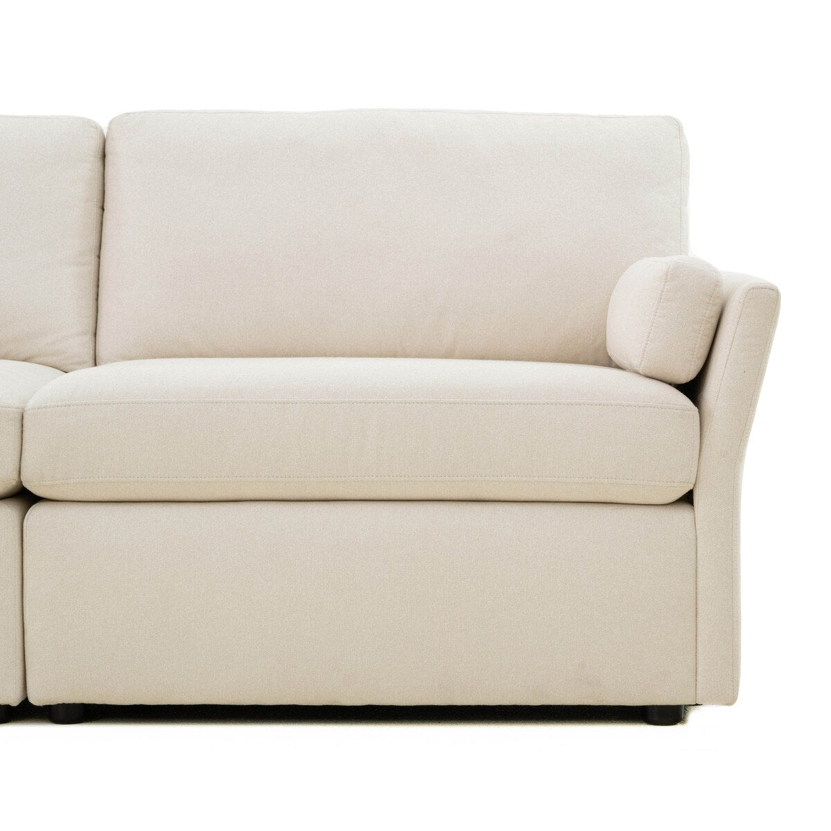Chaise sectionnelle Catarina de couleur crème