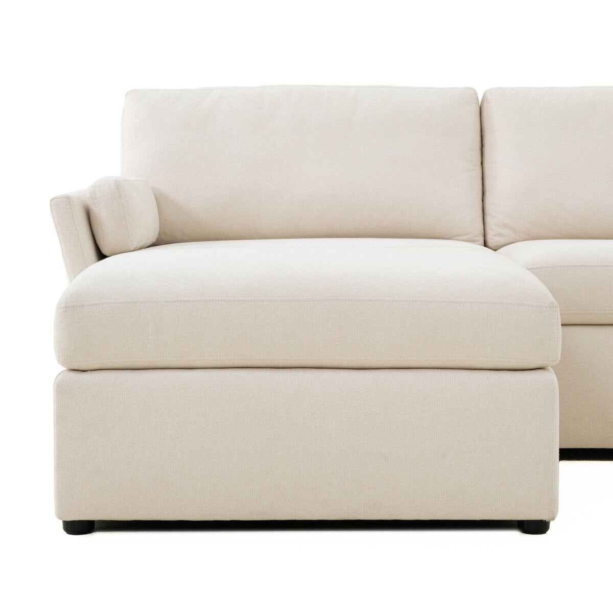 Chaise sectionnelle Catarina de couleur crème