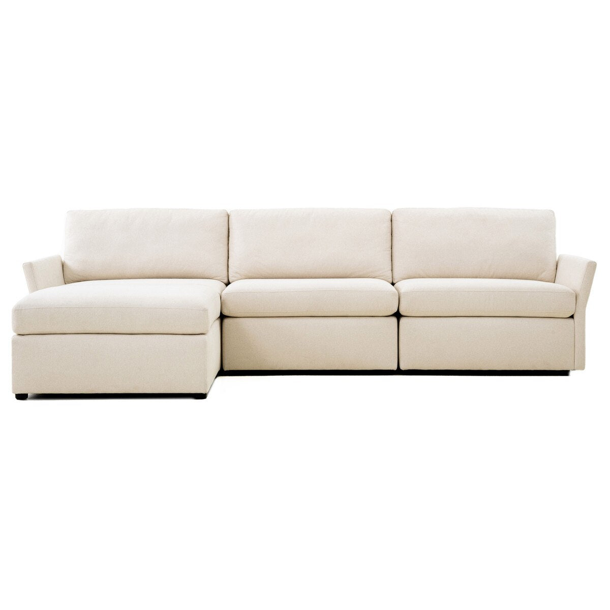 Chaise sectionnelle Catarina de couleur crème