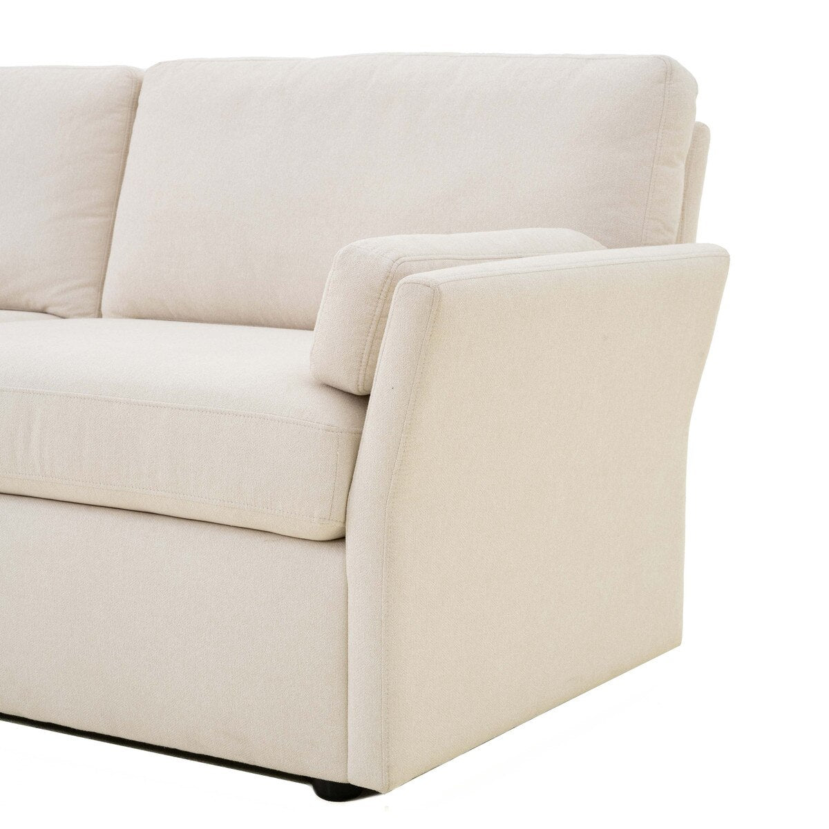 Chaise sectionnelle Catarina de couleur crème