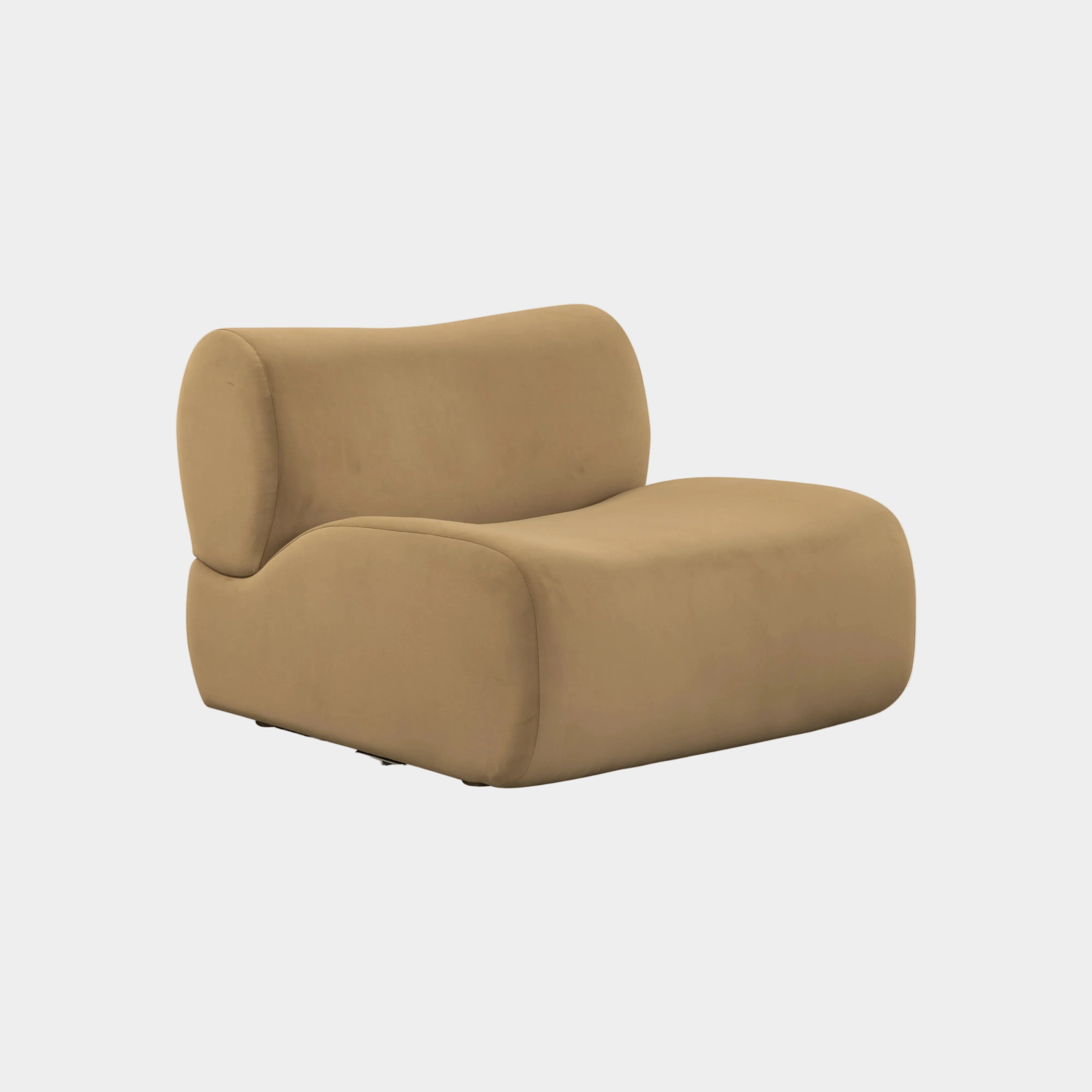 Zenith Latte Brown Performance Velvet Armless Chair