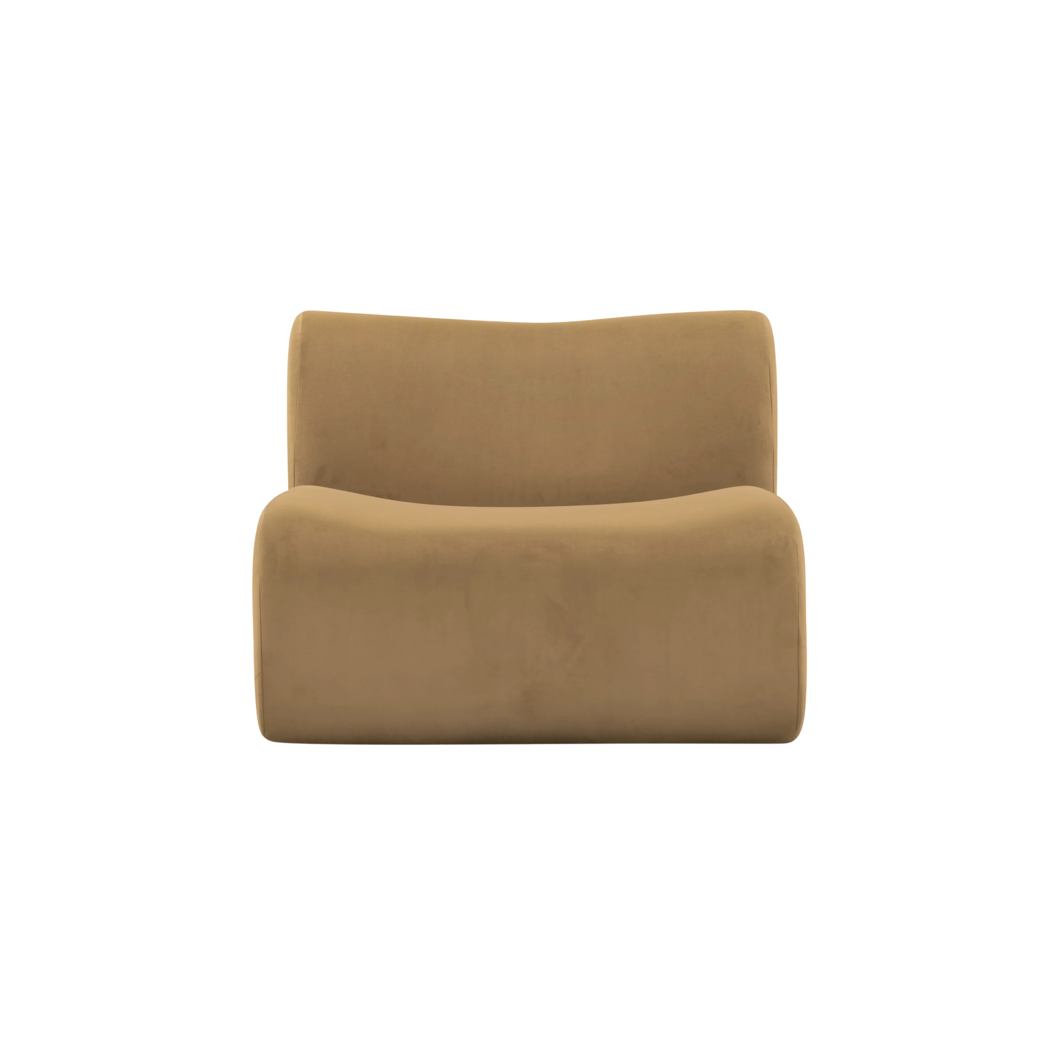 Zenith Latte Brown Performance Velvet Armless Chair