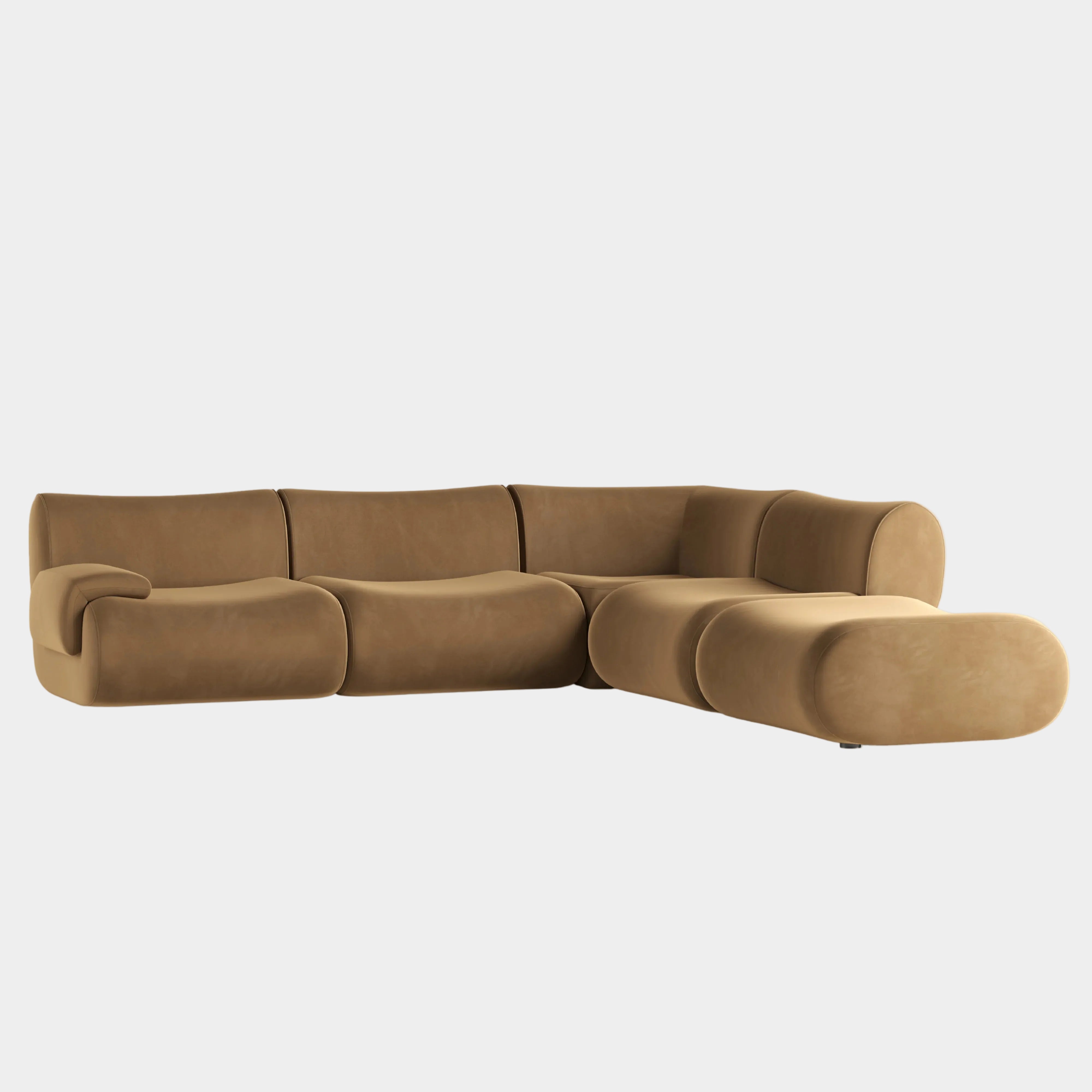 Zenith 5-Piece Performance Velvet Modular Sectional