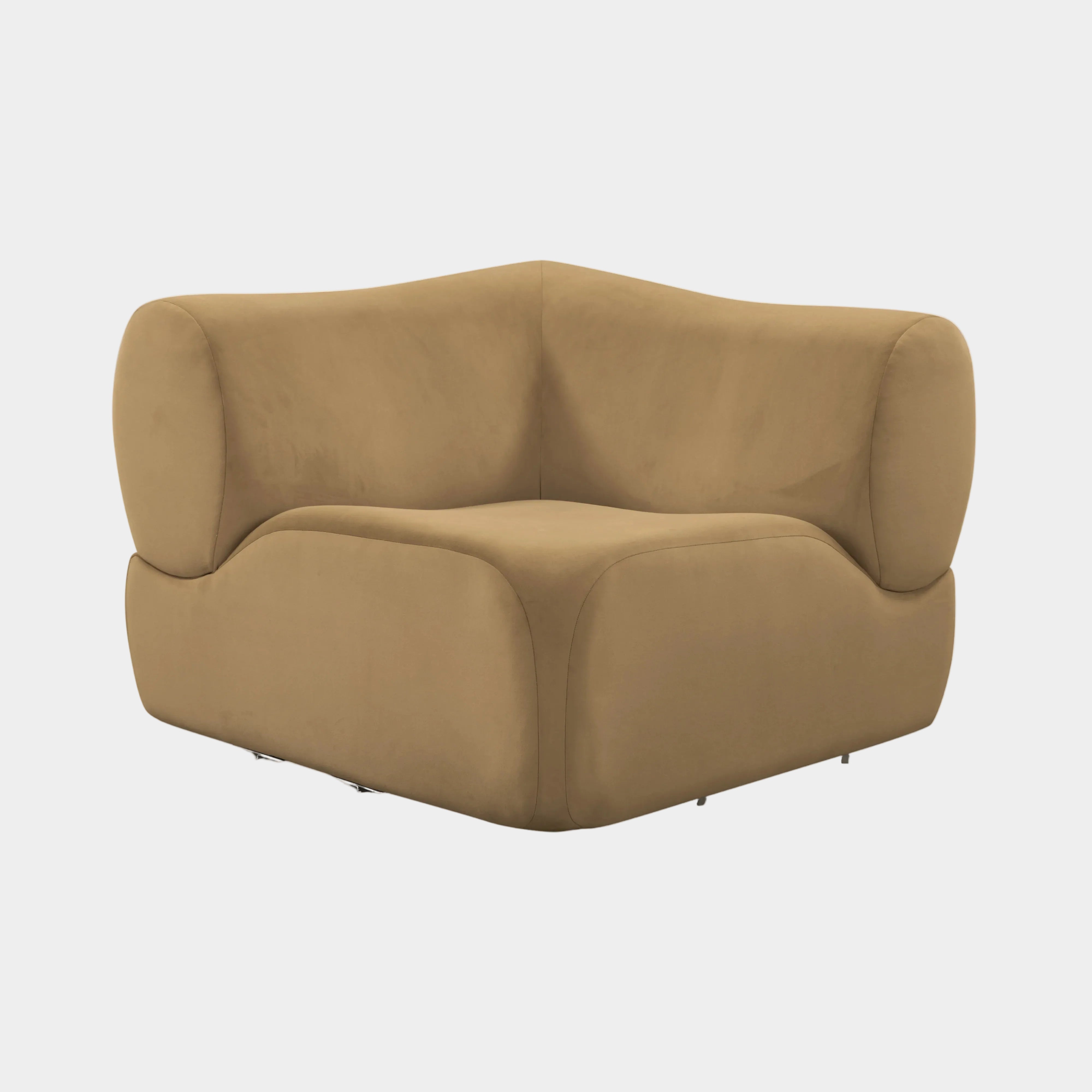 Zenith Latte Brown Performance Velvet Corner Wedge