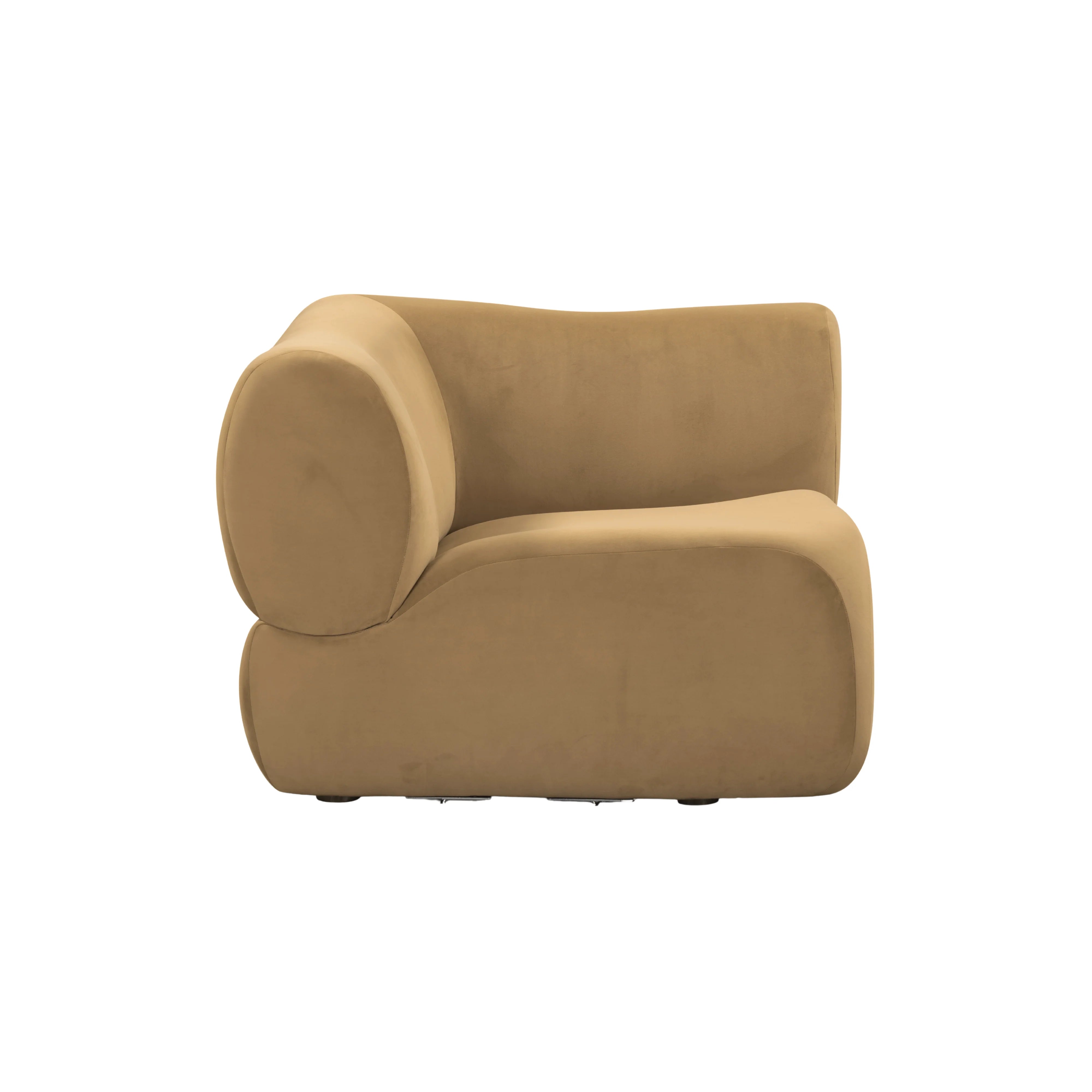 Zenith Latte Brown Performance Velvet Corner Wedge