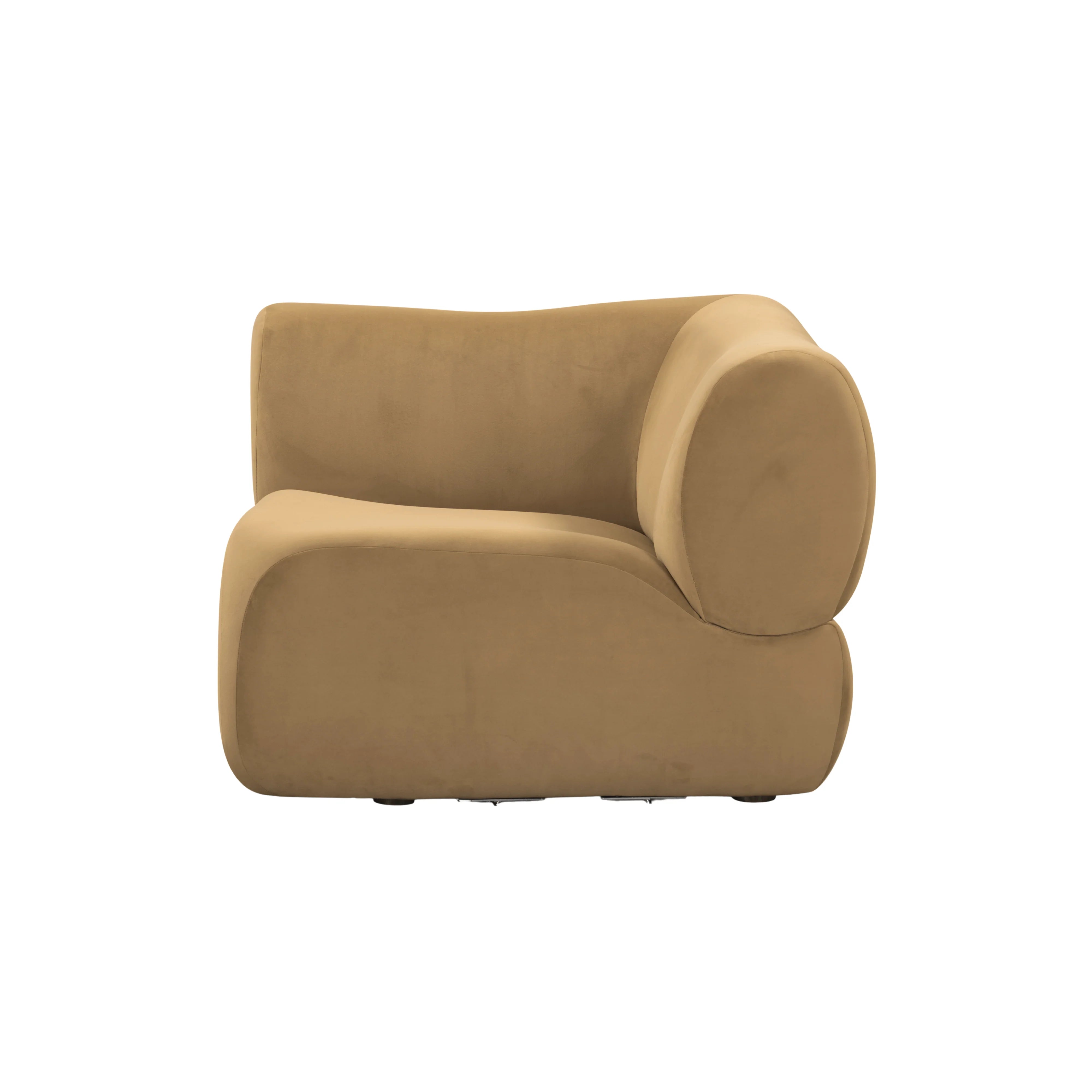 Zenith Latte Brown Performance Velvet Corner Wedge