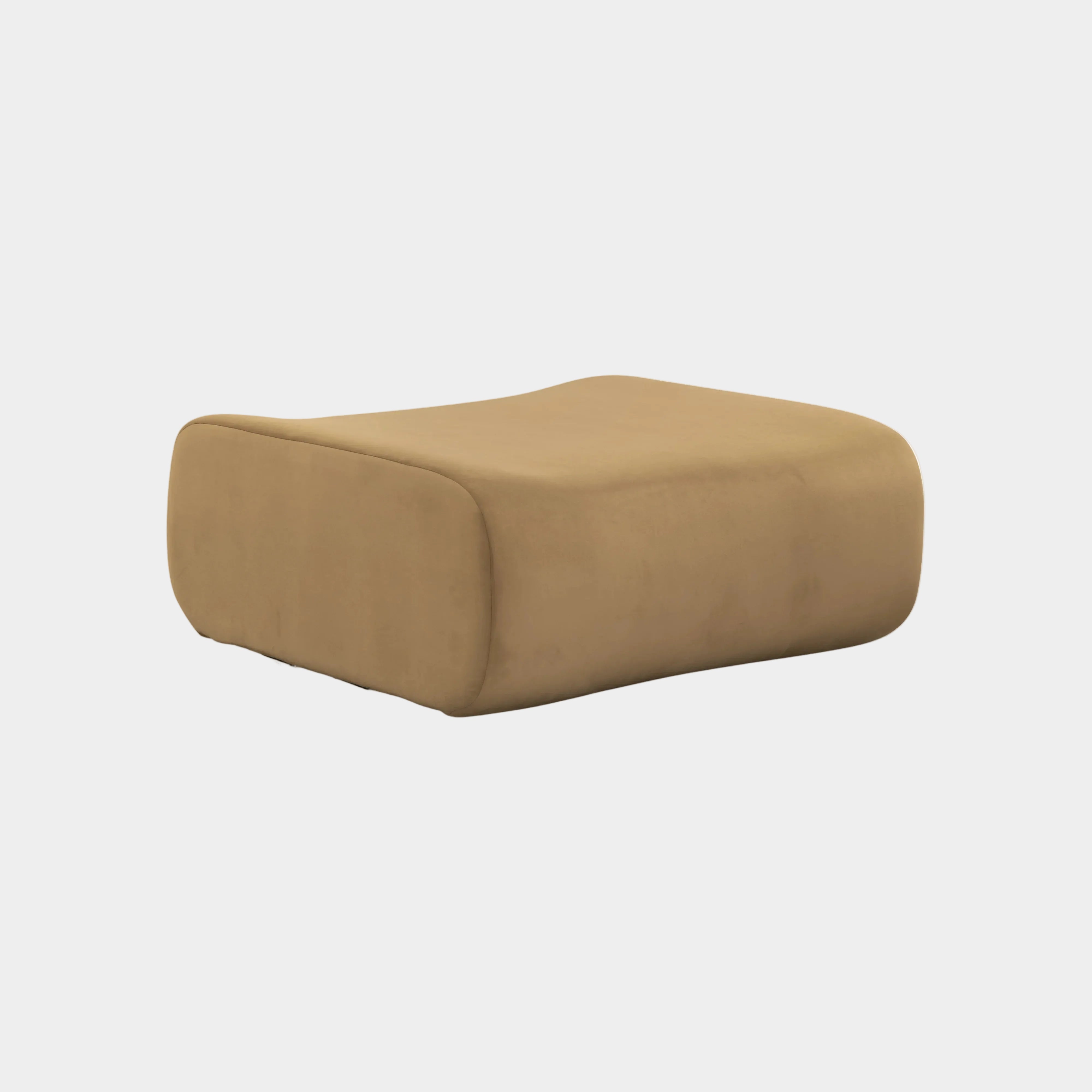 Zenith Latte Brown Performance Velvet Ottoman