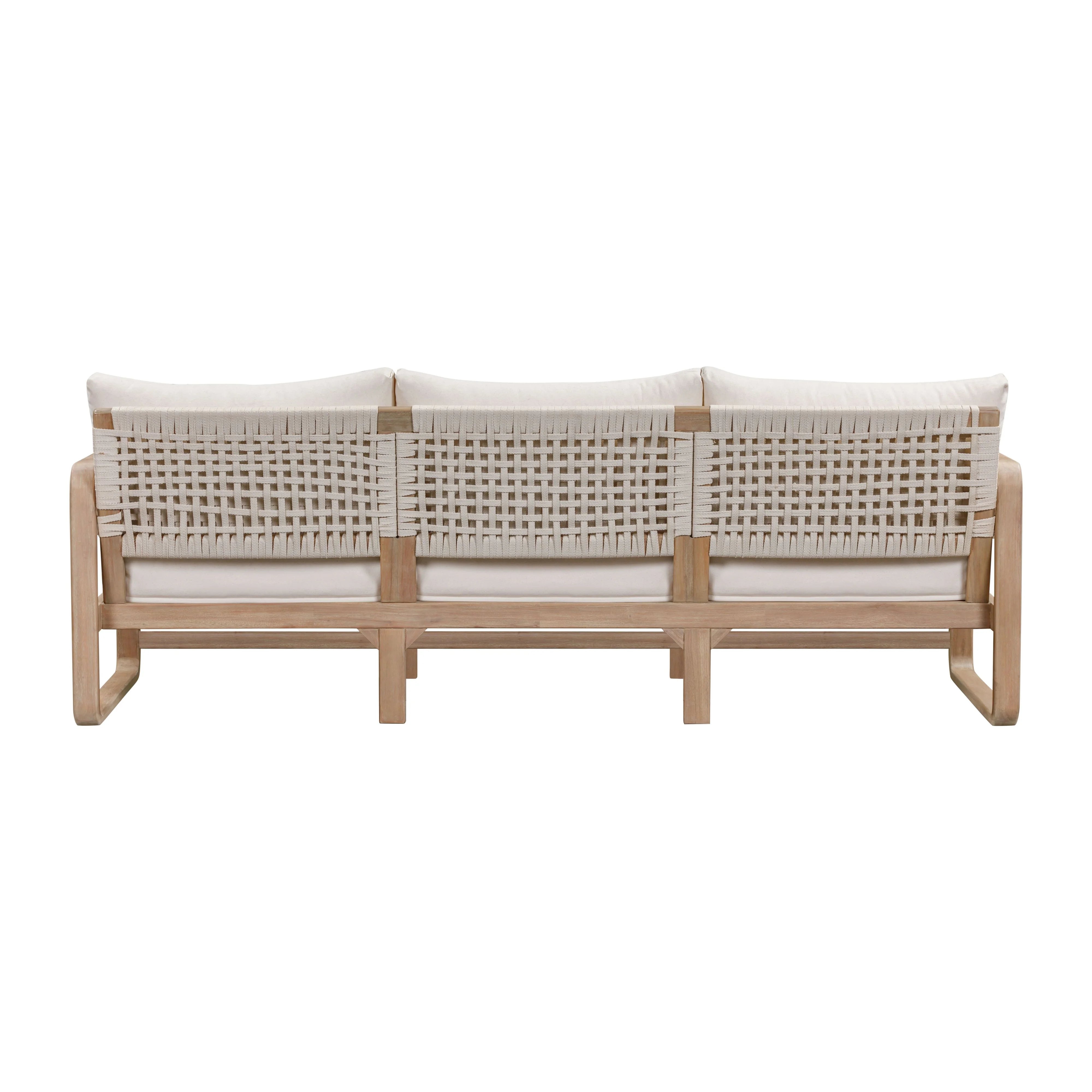 Palata 84" Cream Performance Fabric Outdoor Sofa