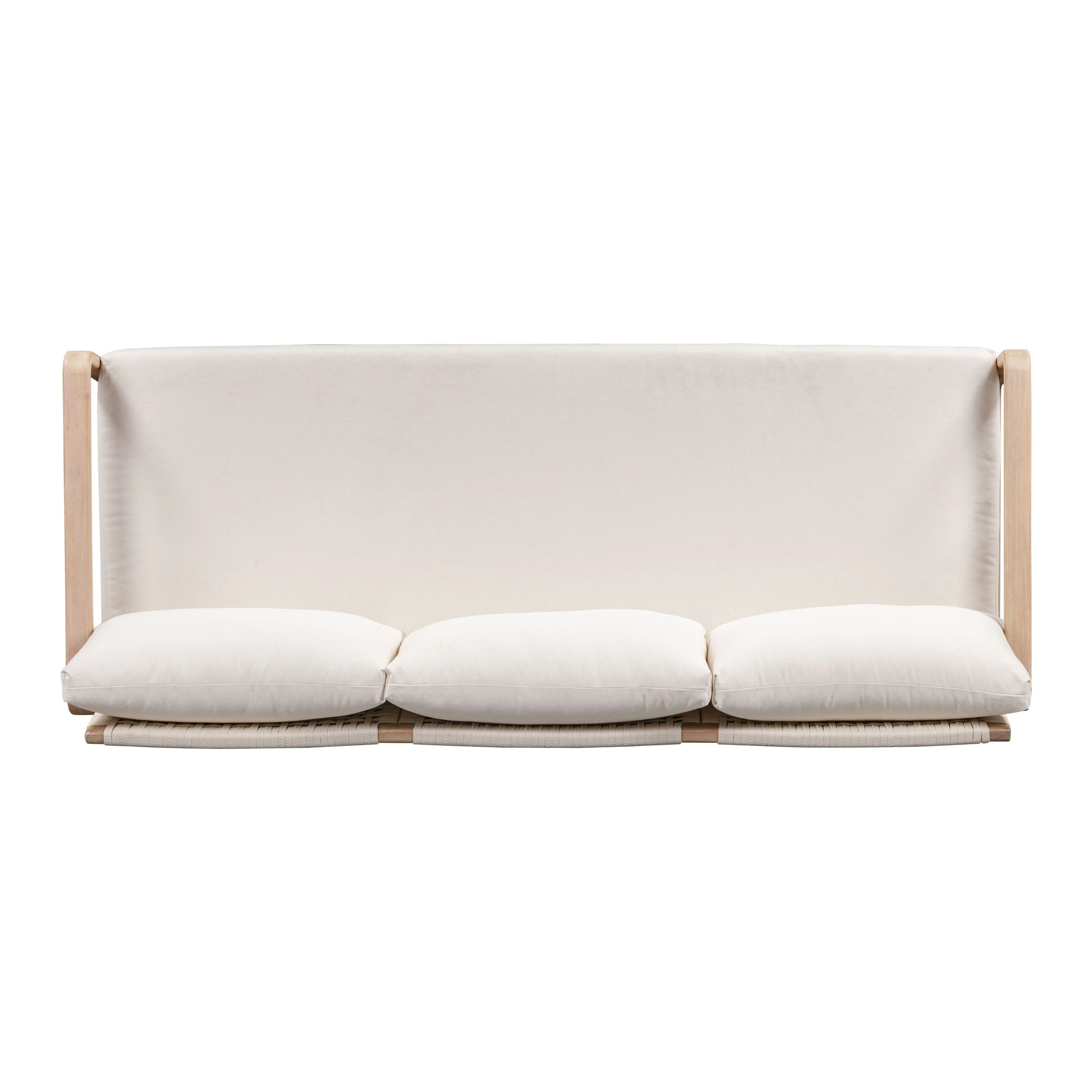 Palata 84" Cream Performance Fabric Outdoor Sofa