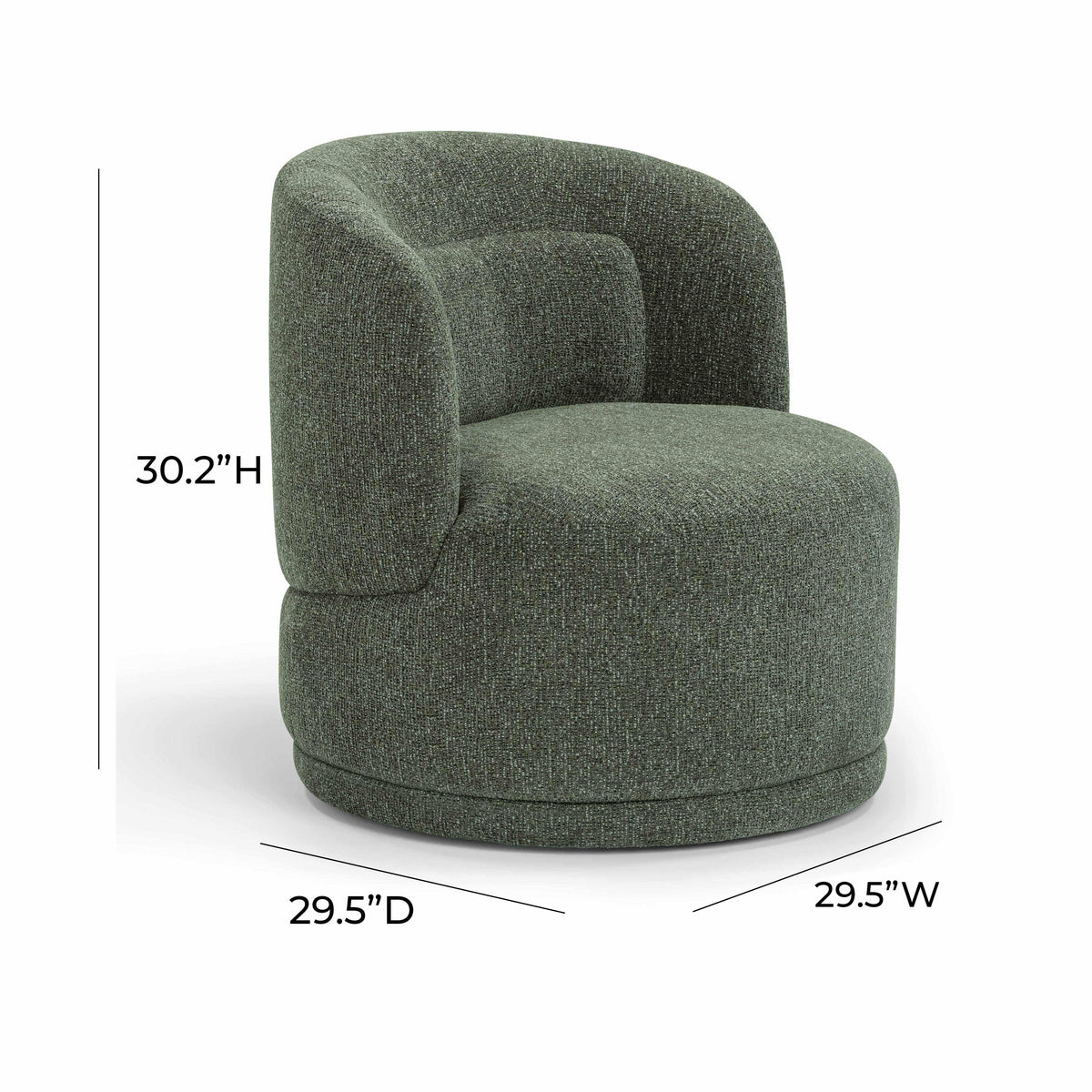 Massa Textured Performance Fabric Swivel Accent Chair