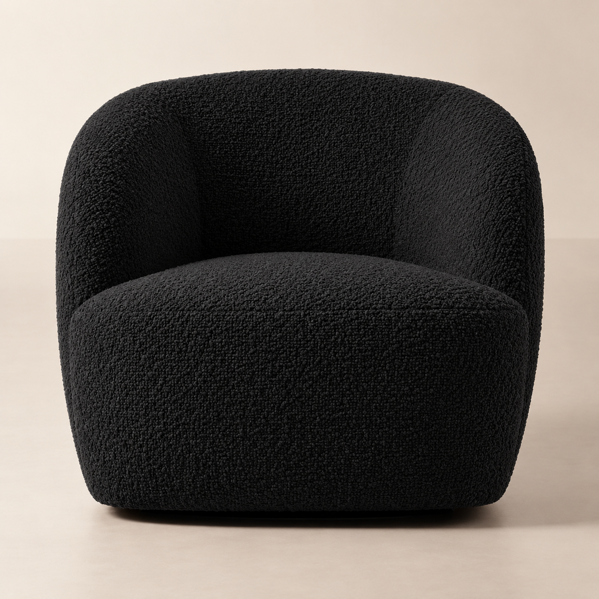 Chaise pivotante confortable (tissu bouclé)