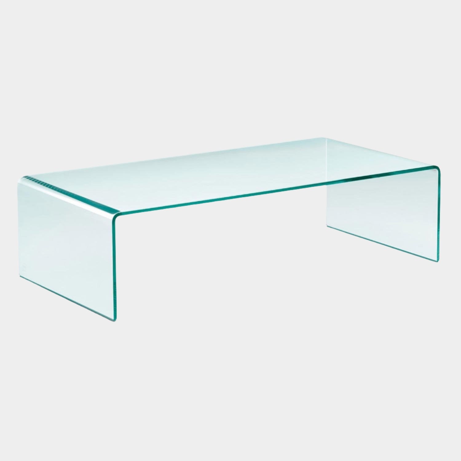 Table basse en verre courbé