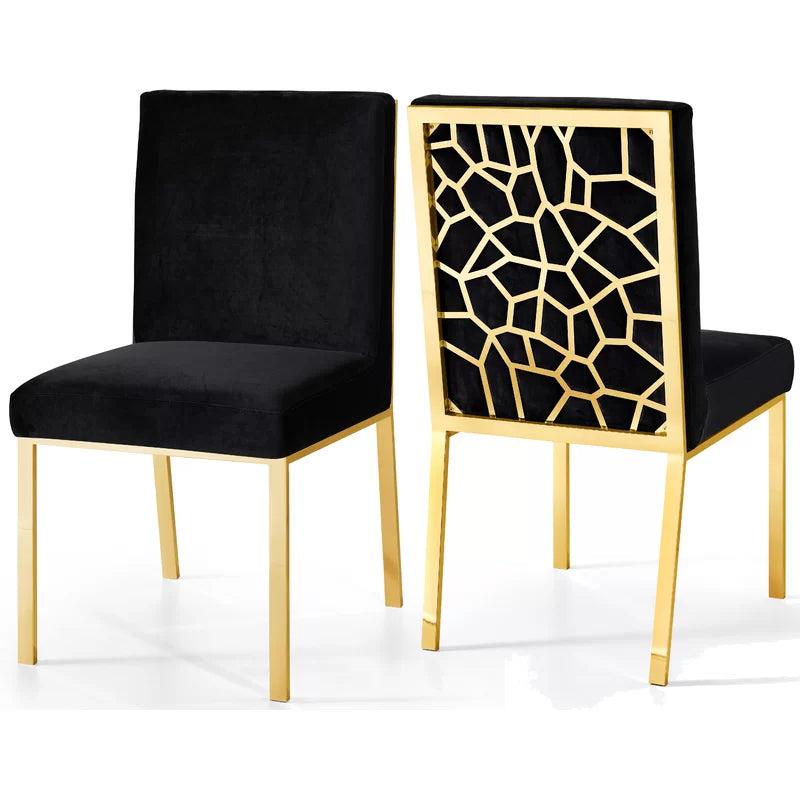 Chaise de salle à manger Roca (velours)