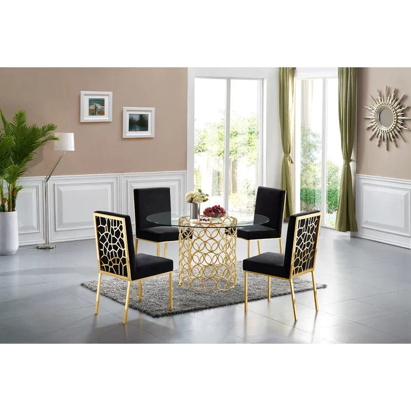 Chaise de salle à manger Roca (velours)