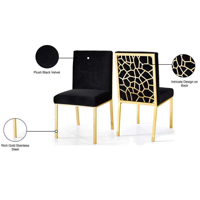 Chaise de salle à manger Roca (velours)