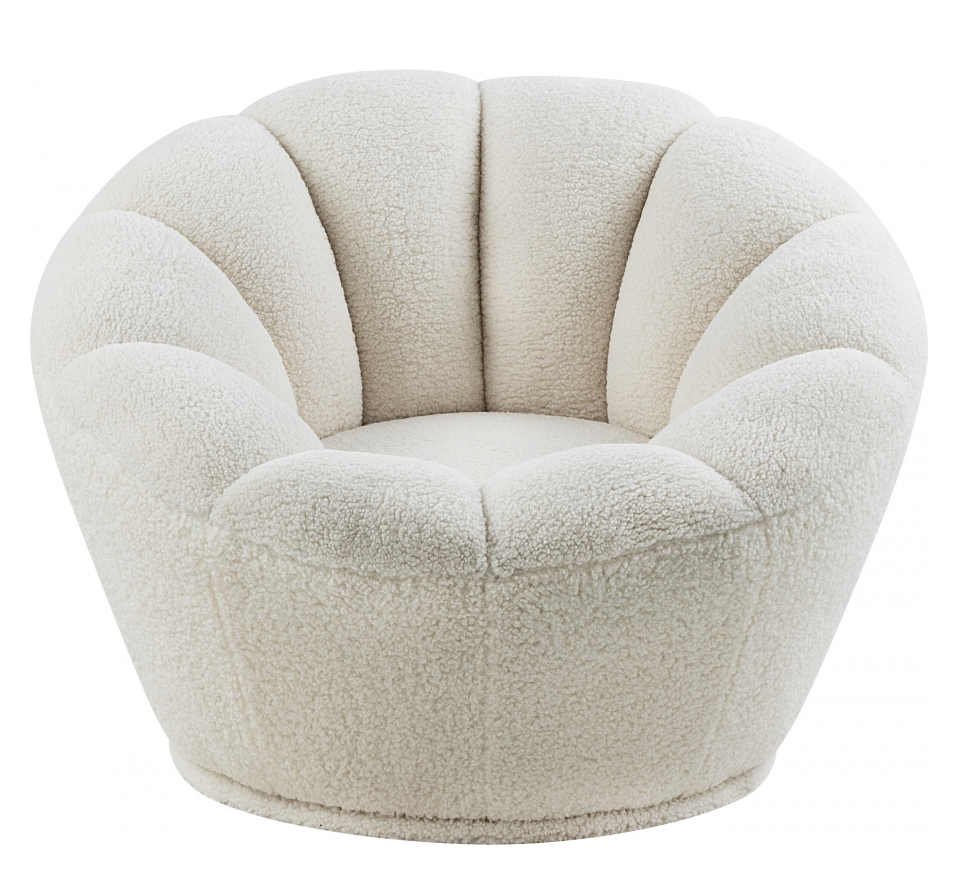 Dream Swivel Accent Chair (Boucle Fabric)
