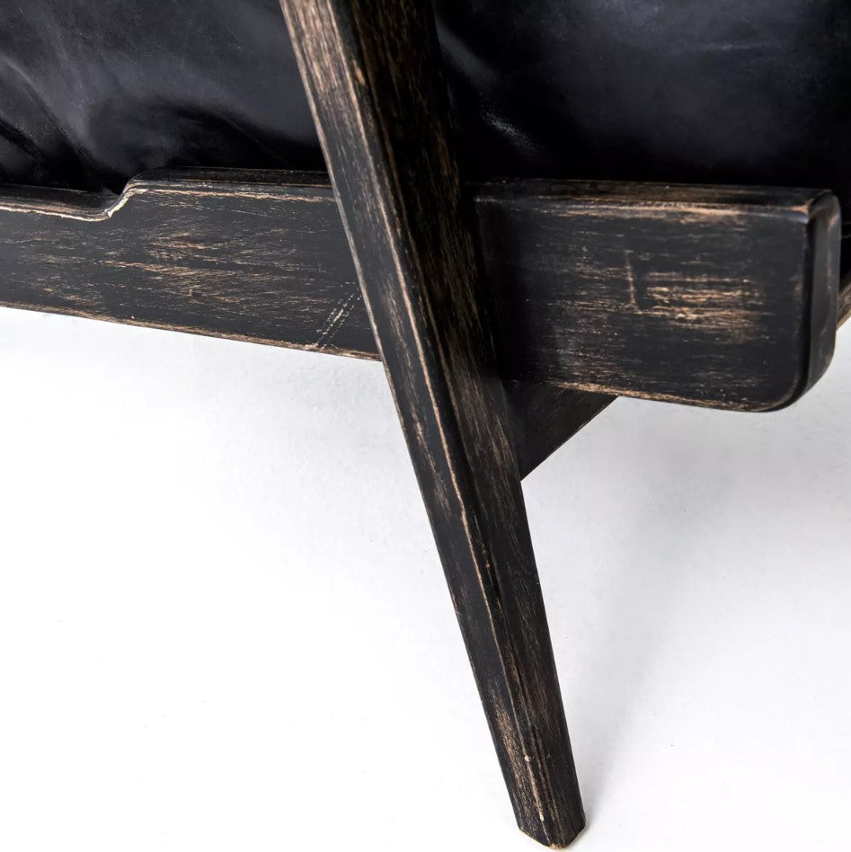 Fauteuil Lounge Faye (cuir pleine fleur)