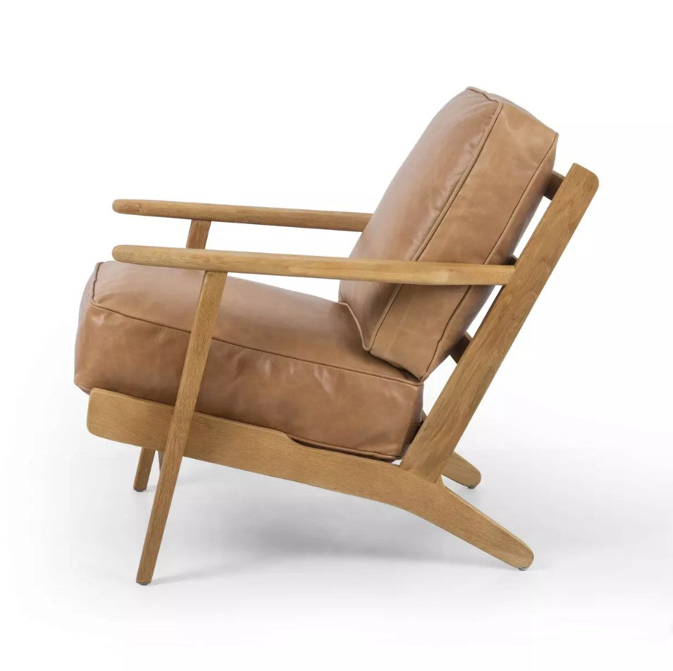Brooks Lounge Chair Reproduction - Genuine Leather