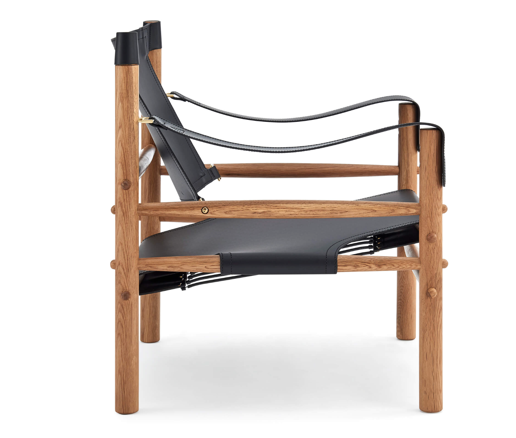 Fauteuil de salon en bois et cuir Sirocco Safari d'Arne Norell
