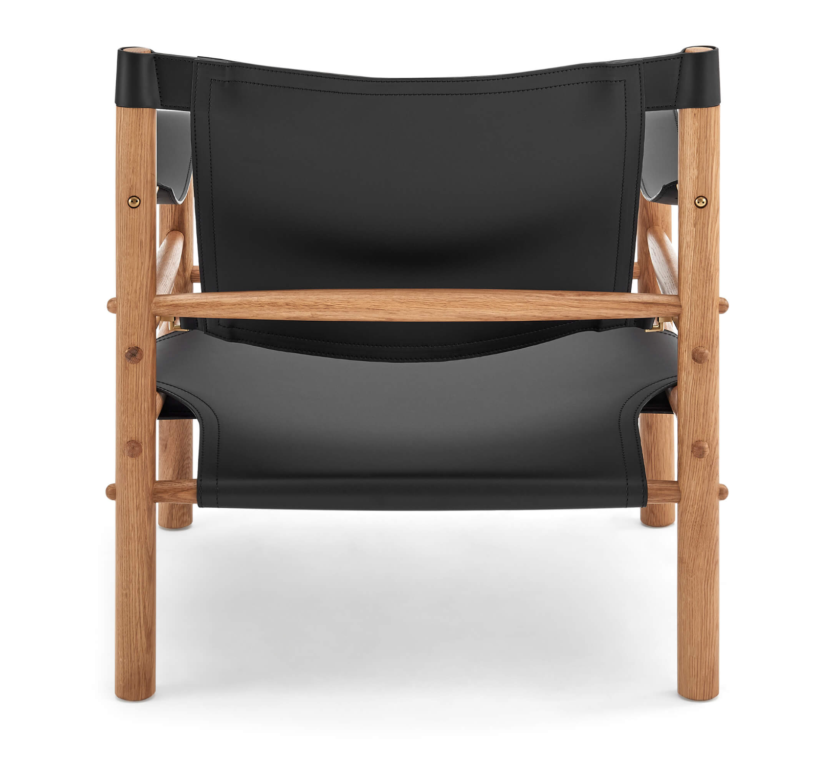 Fauteuil de salon en bois et cuir Sirocco Safari d'Arne Norell