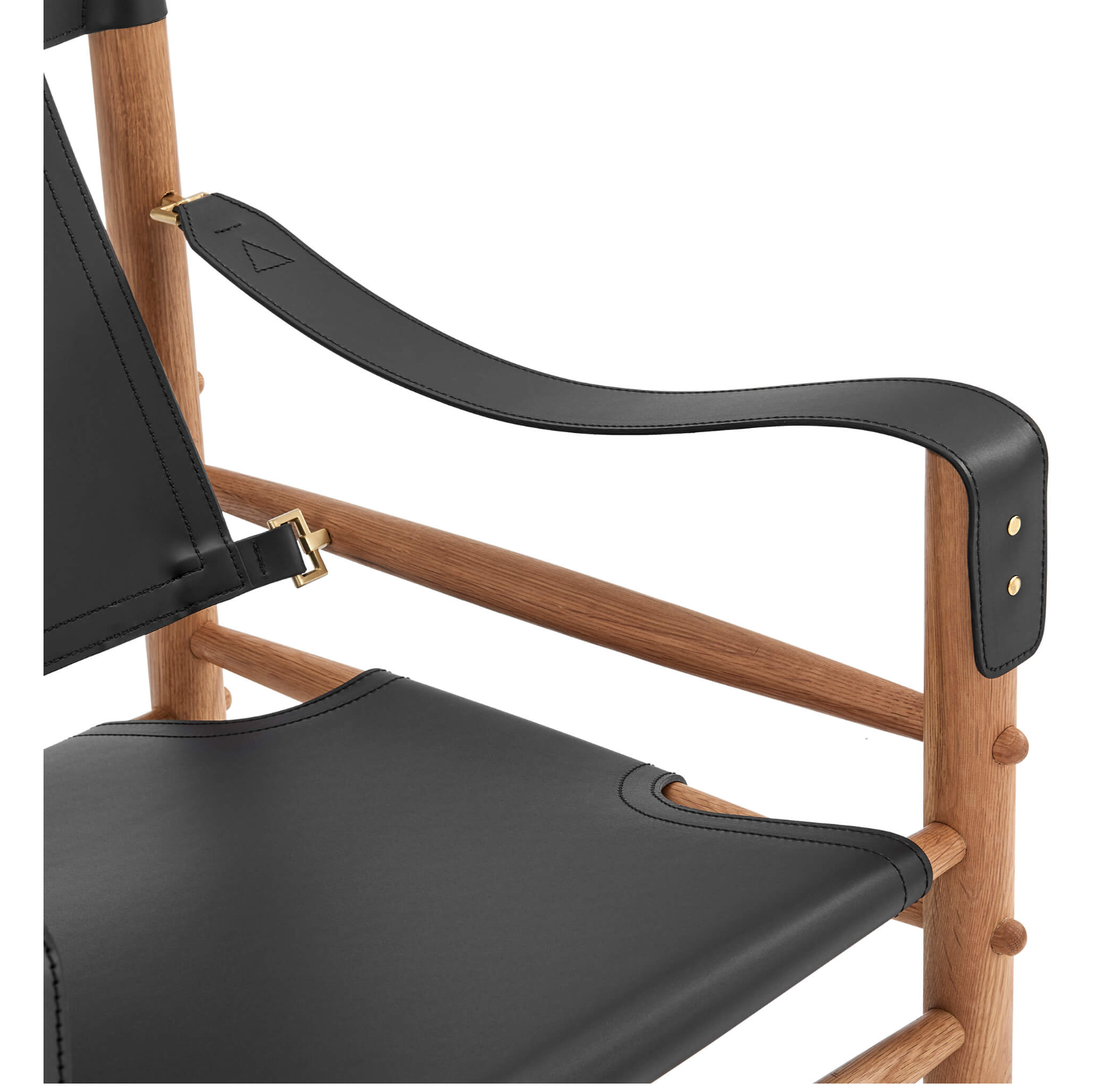 Fauteuil de salon en bois et cuir Sirocco Safari d'Arne Norell