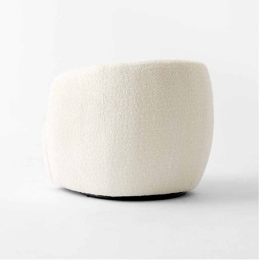Chaise pivotante confortable (tissu bouclé)