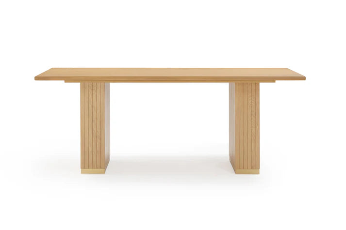 Chelsea Natural Oak Wood 79" Rectangular Dining Table