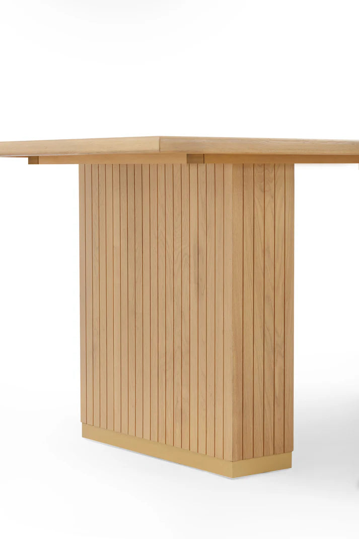 Chelsea Natural Oak Wood 79" Rectangular Dining Table