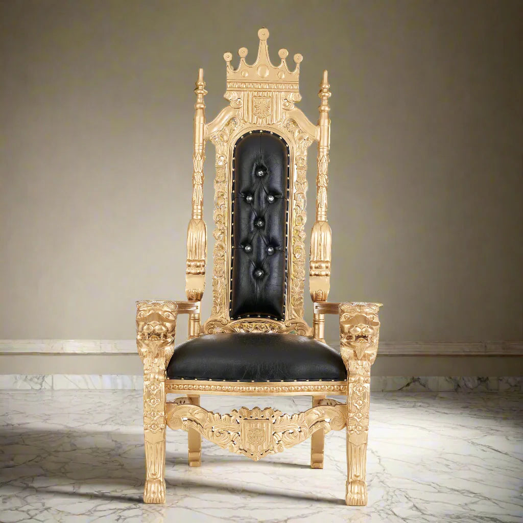 King David Crown Throne Chair - Vinyl