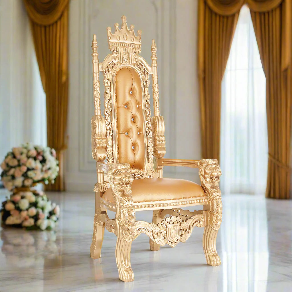 King David Crown Throne Chair - Vinyl