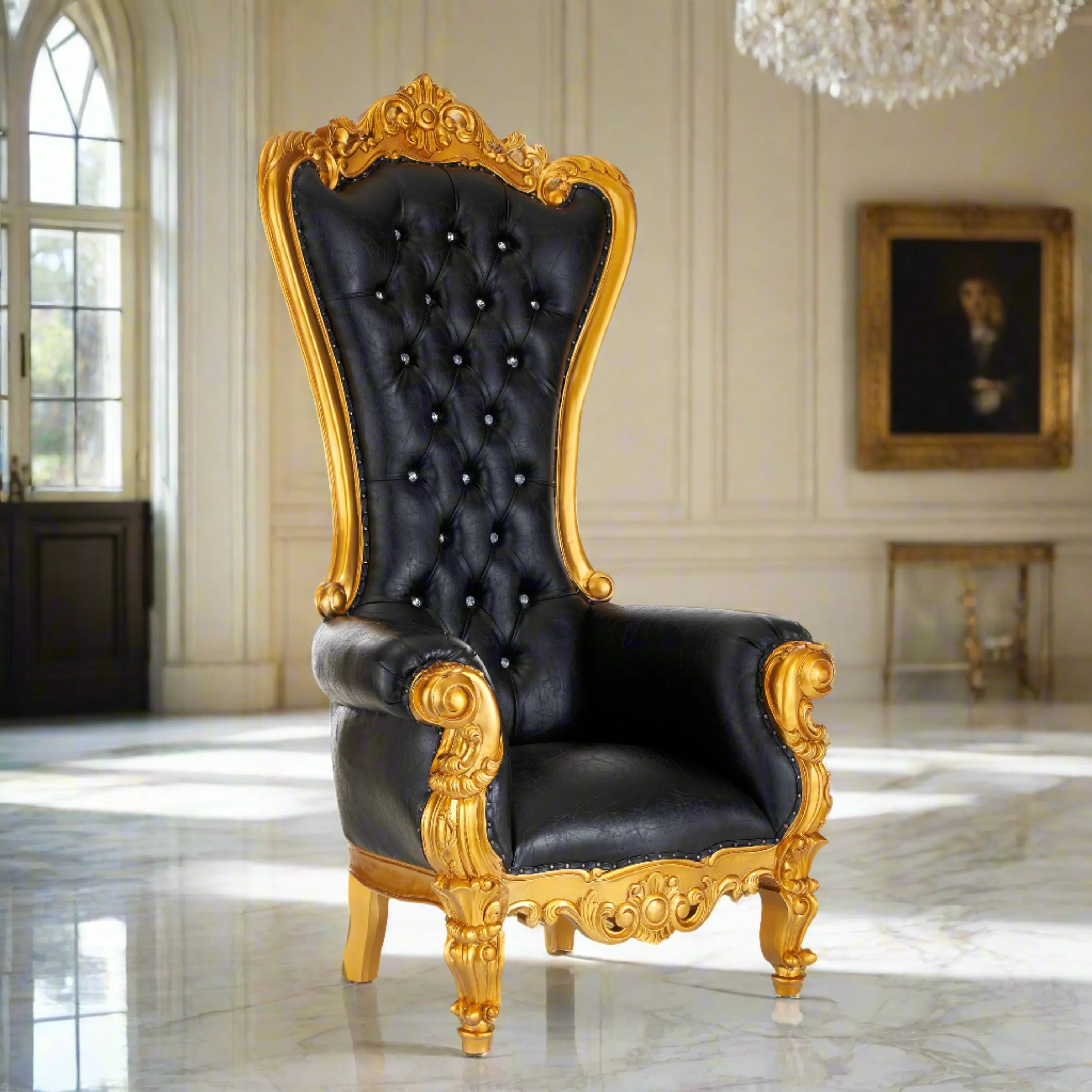 Chloe Throne Chair - Vinyl