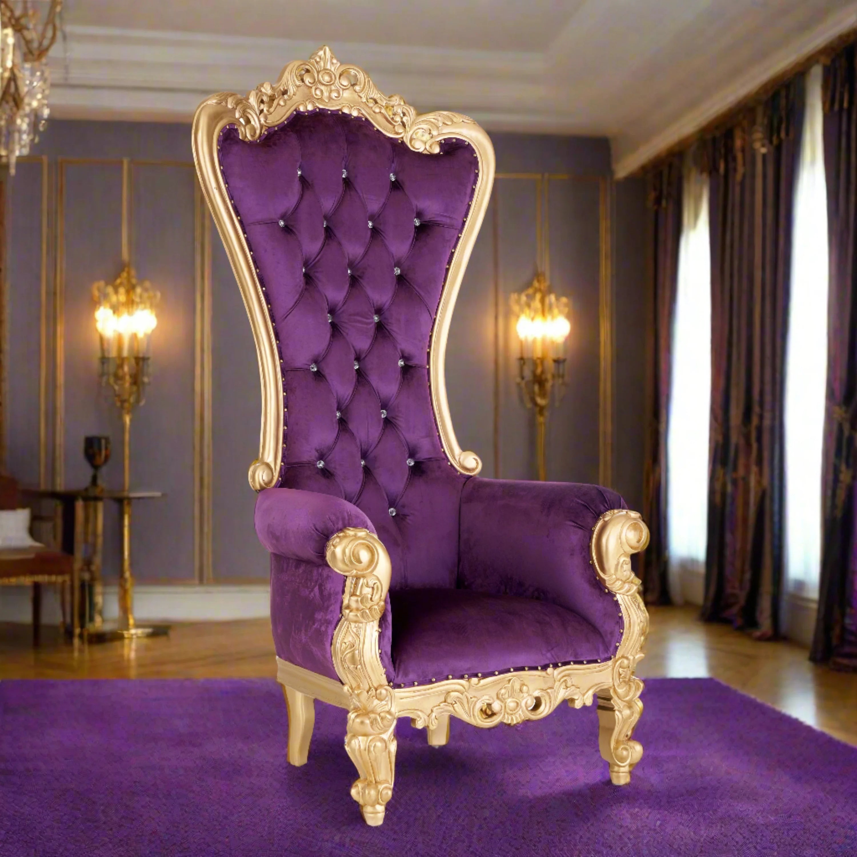 Chloe Throne Chair - Velvet