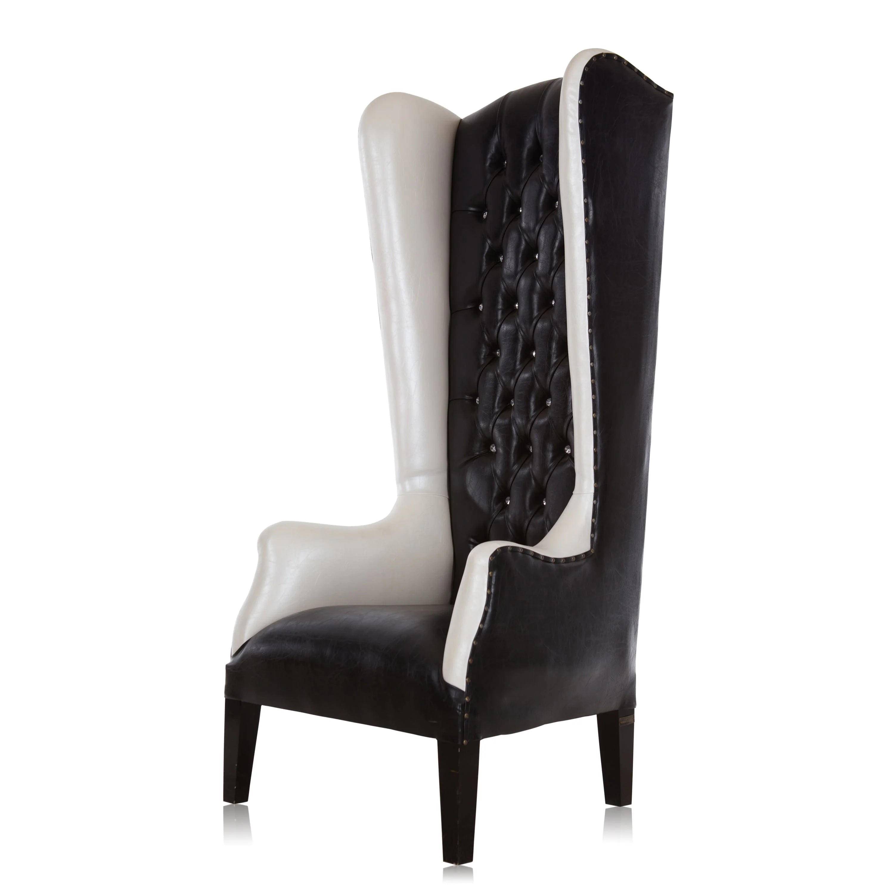 Tuxedo Wing Back Throne Chair