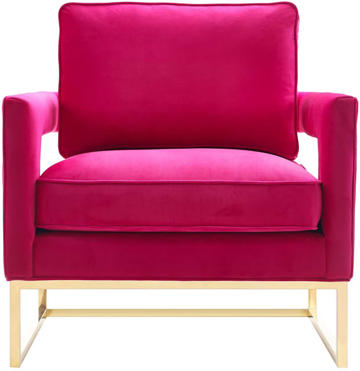 Chaise en velours rose Avery