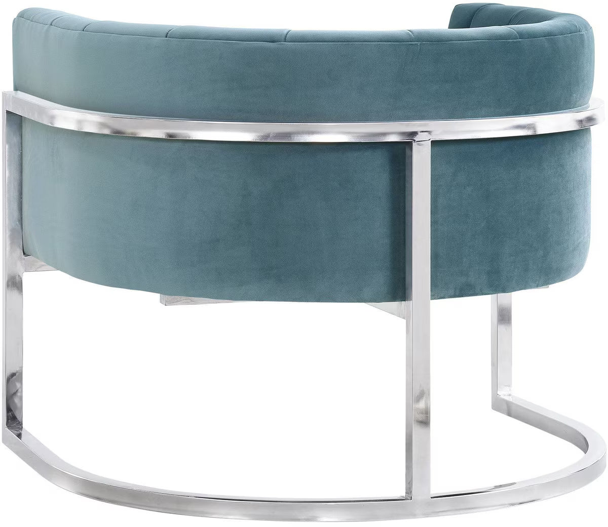 Chaise Magnolia Sea Blue avec base argentée