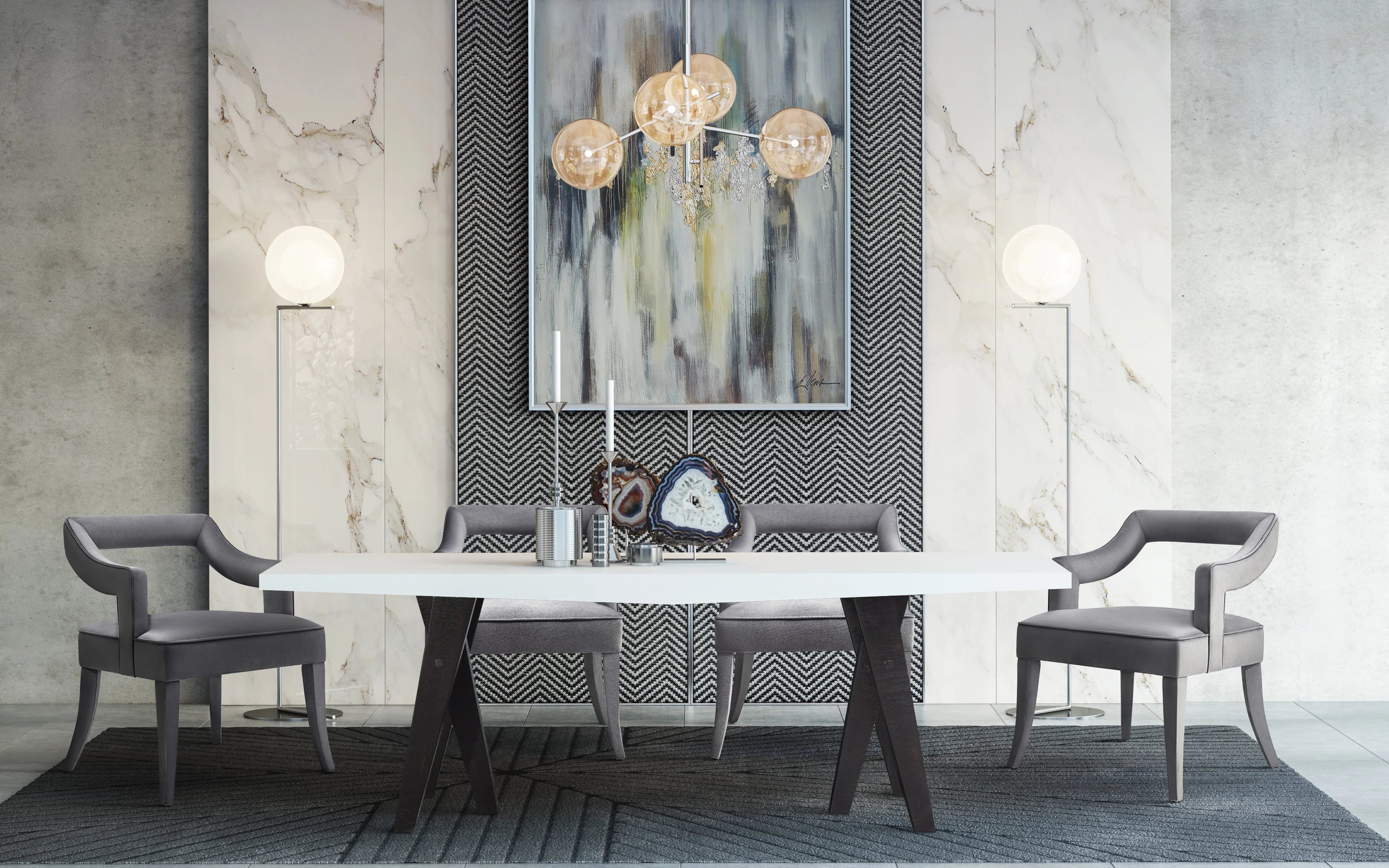 Tiffany Performance Velvet Dining Chair