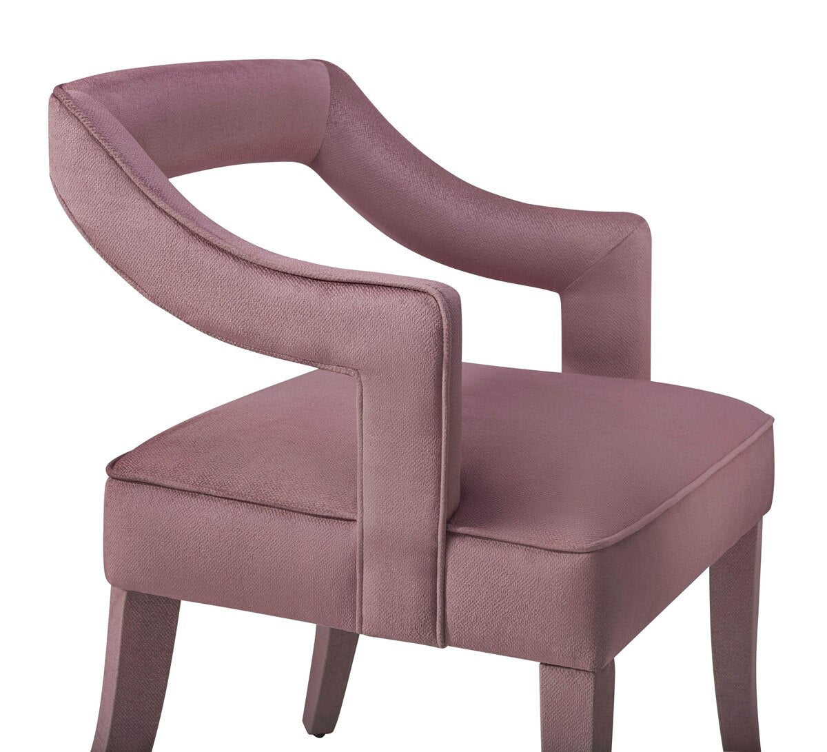 Chaise en velours flammé rose Tiffany