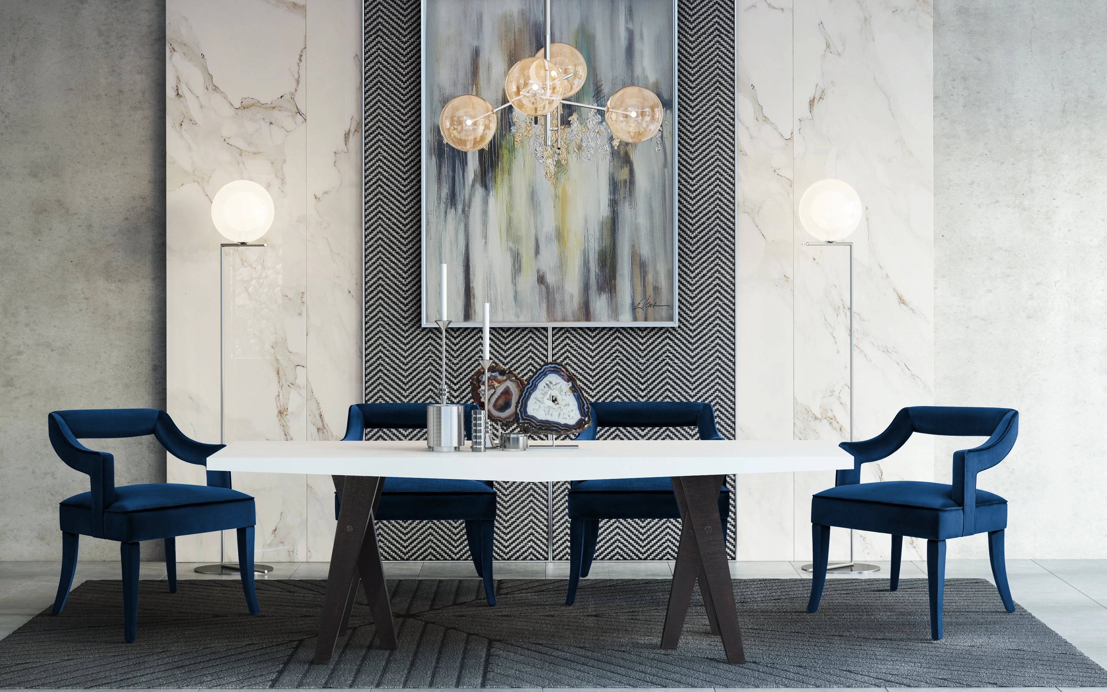 Tiffany Performance Velvet Dining Chair