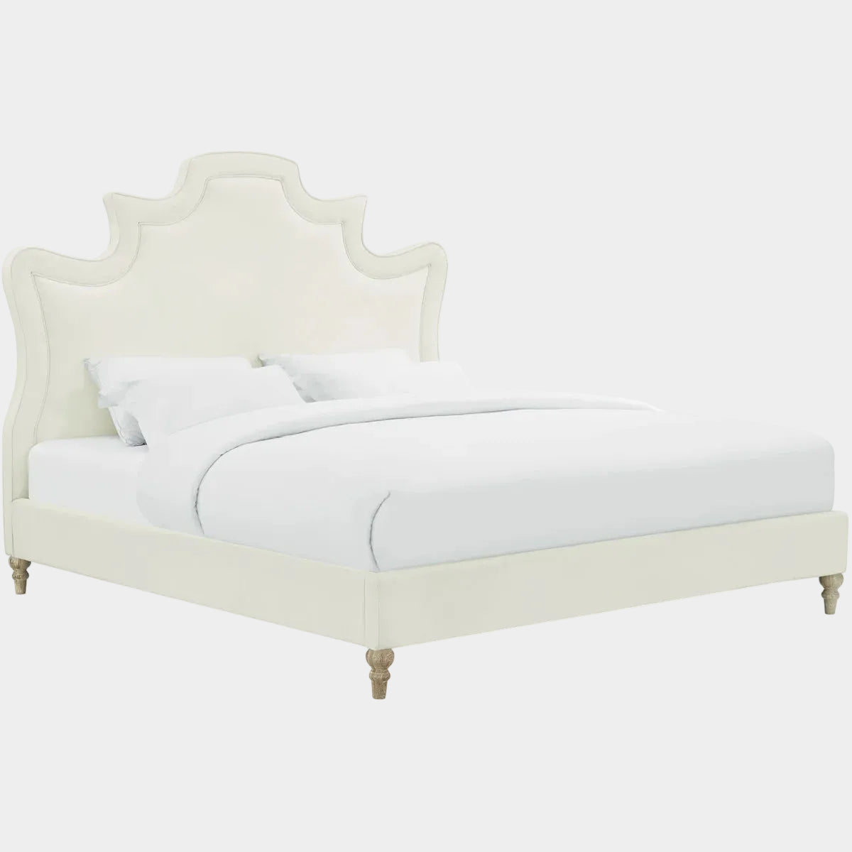 Serenity Cream Performance Velvet Bed