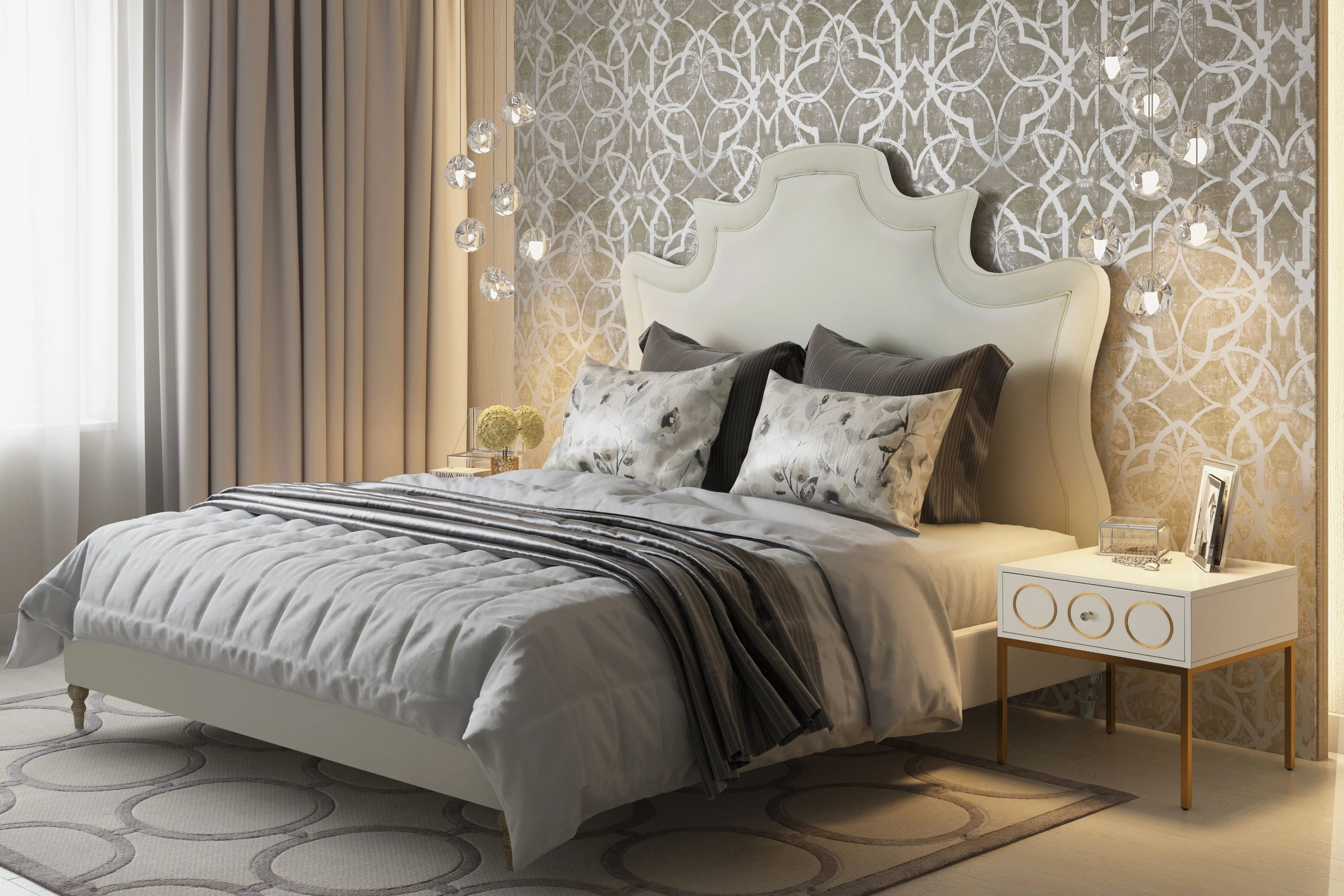 Serenity Cream Performance Velvet Bed