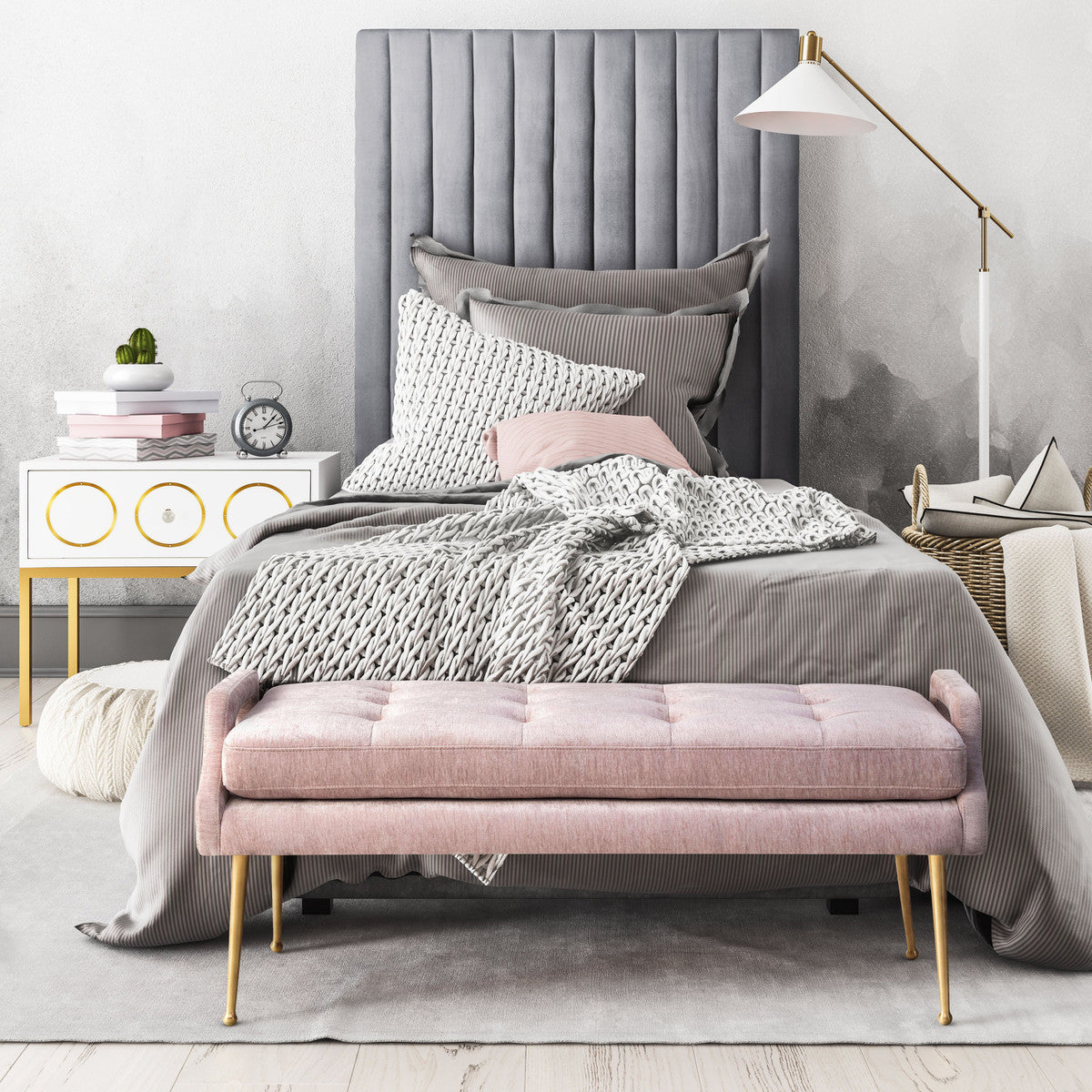 Lit en velours Arabelle