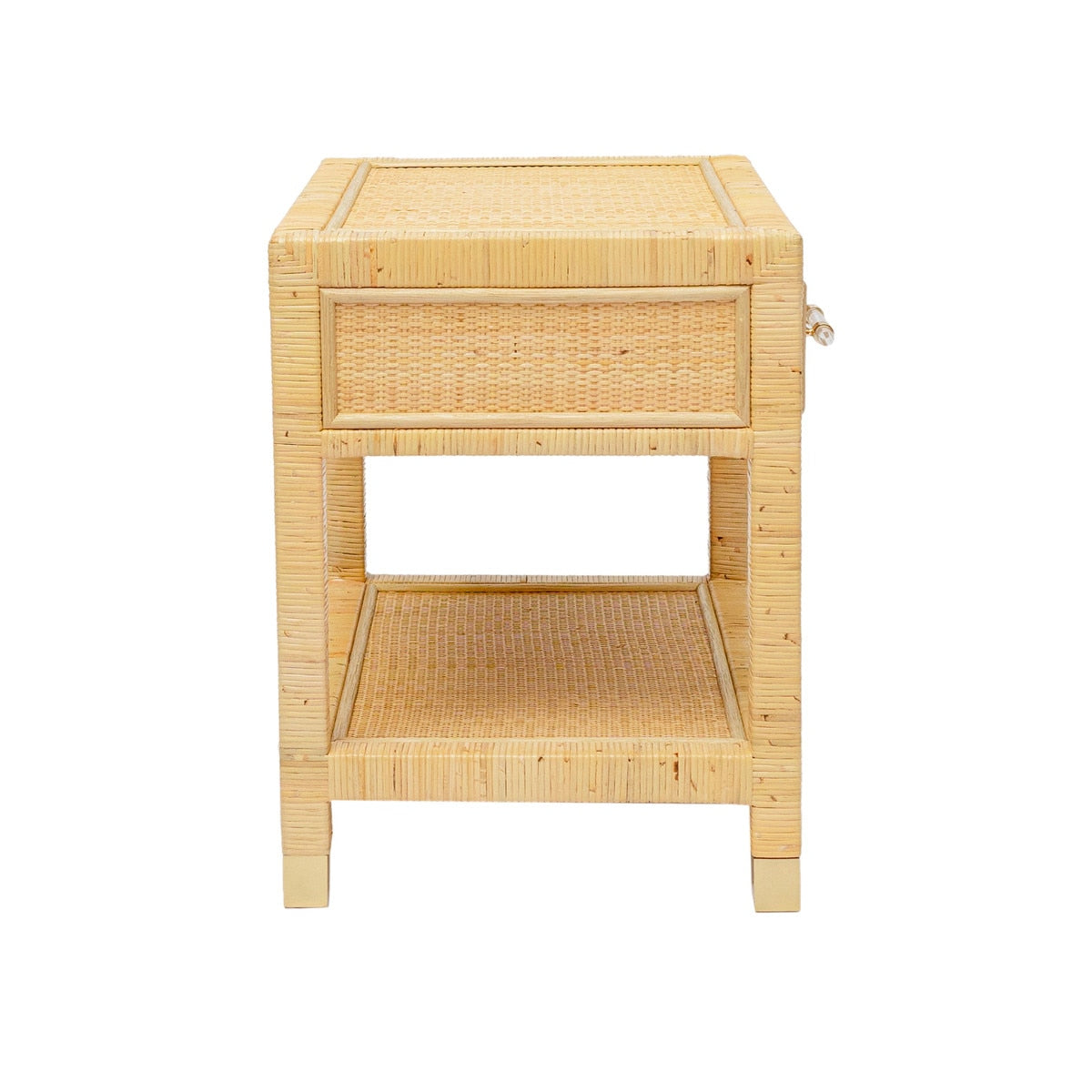 Table de chevet en rotin naturel Amara