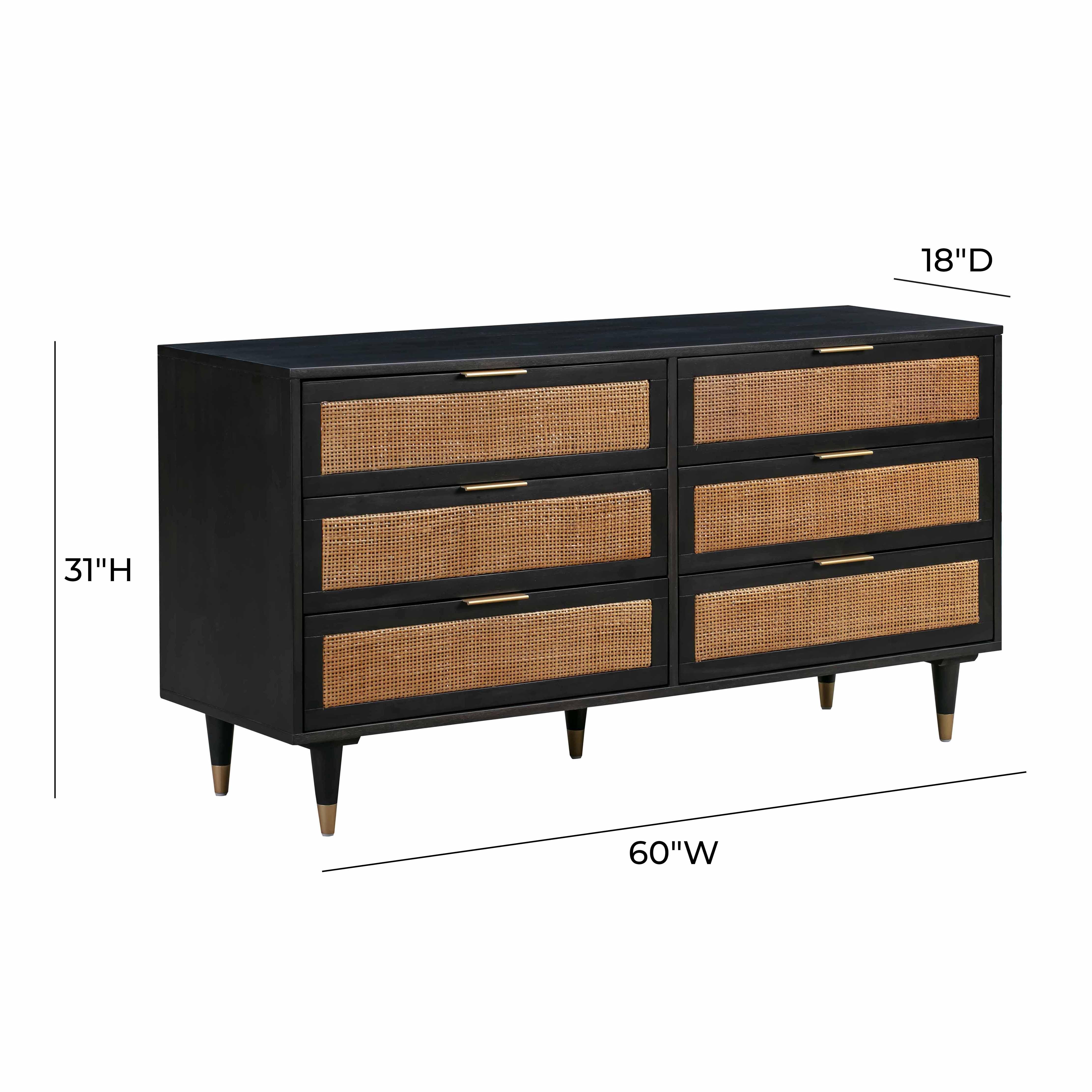 Commode Sierra à 6 tiroirs