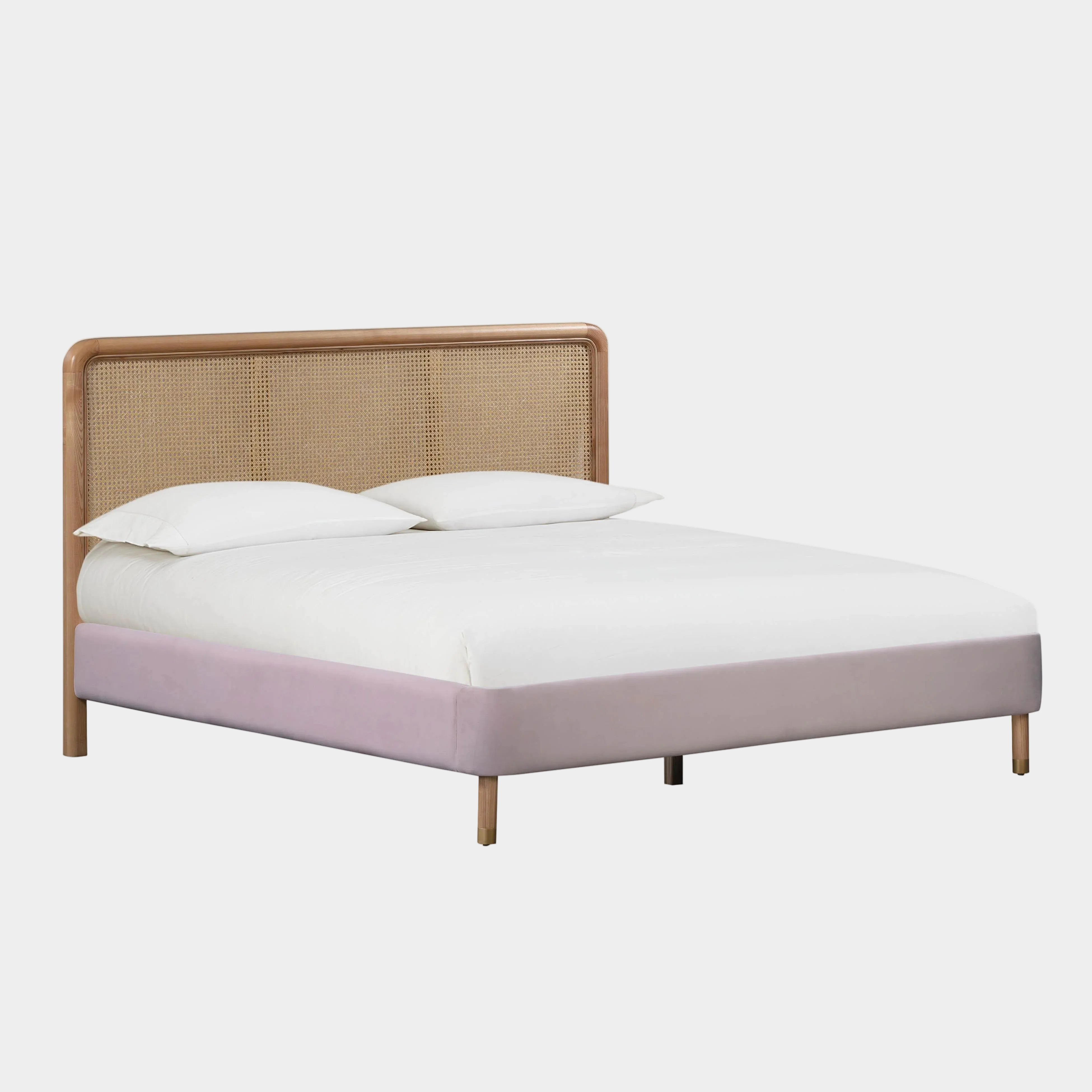 Kavali Performance Velvet and Natural Bed